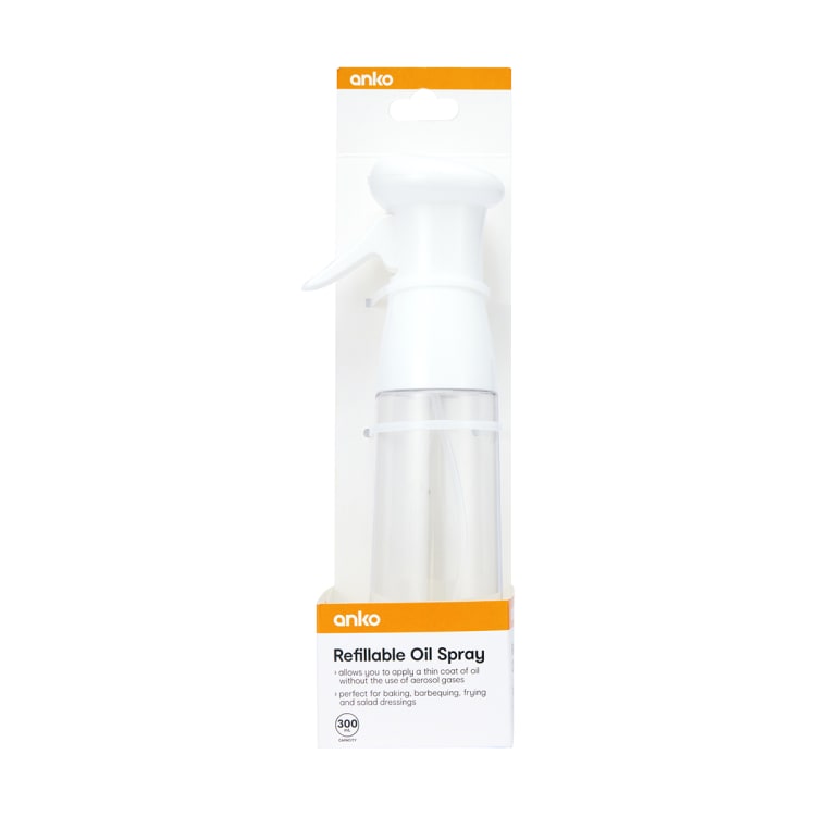300ml Refillable Oil Spray White Kmart