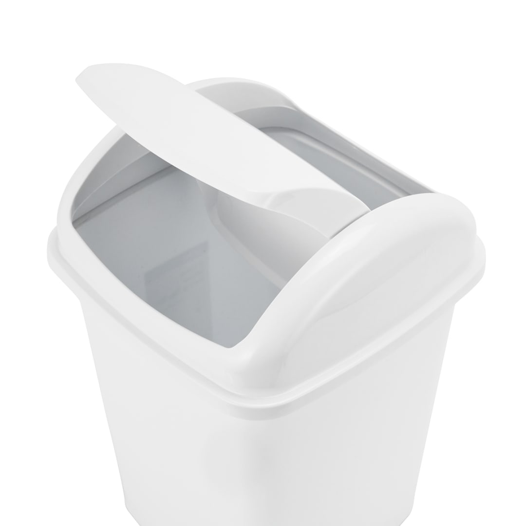 5L Swing Top Bin White Kmart