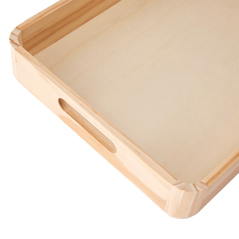 Craft Wooden Curved Tray Kmart