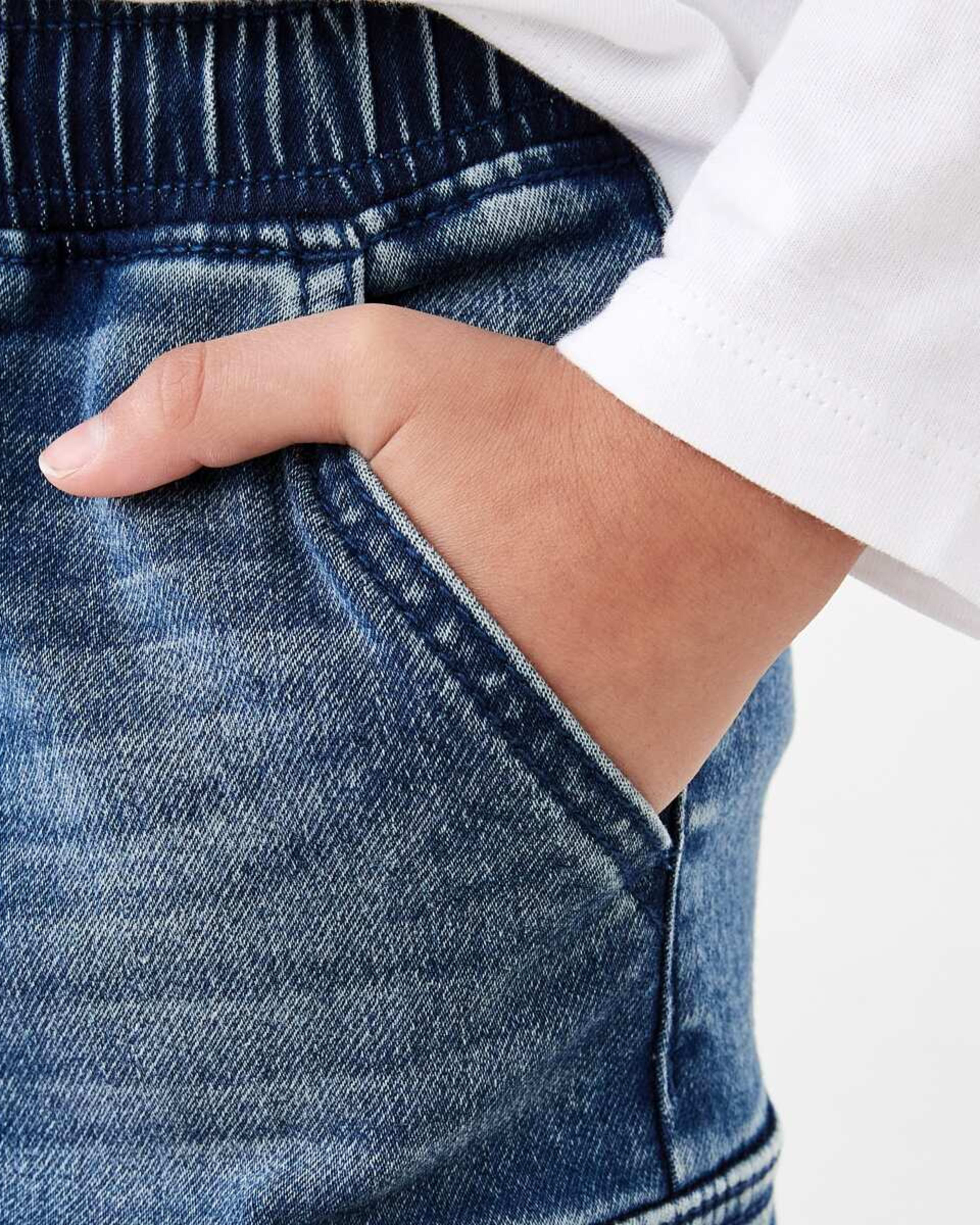 4 Denim Cargo Pants DARK WASH, 4 of 9