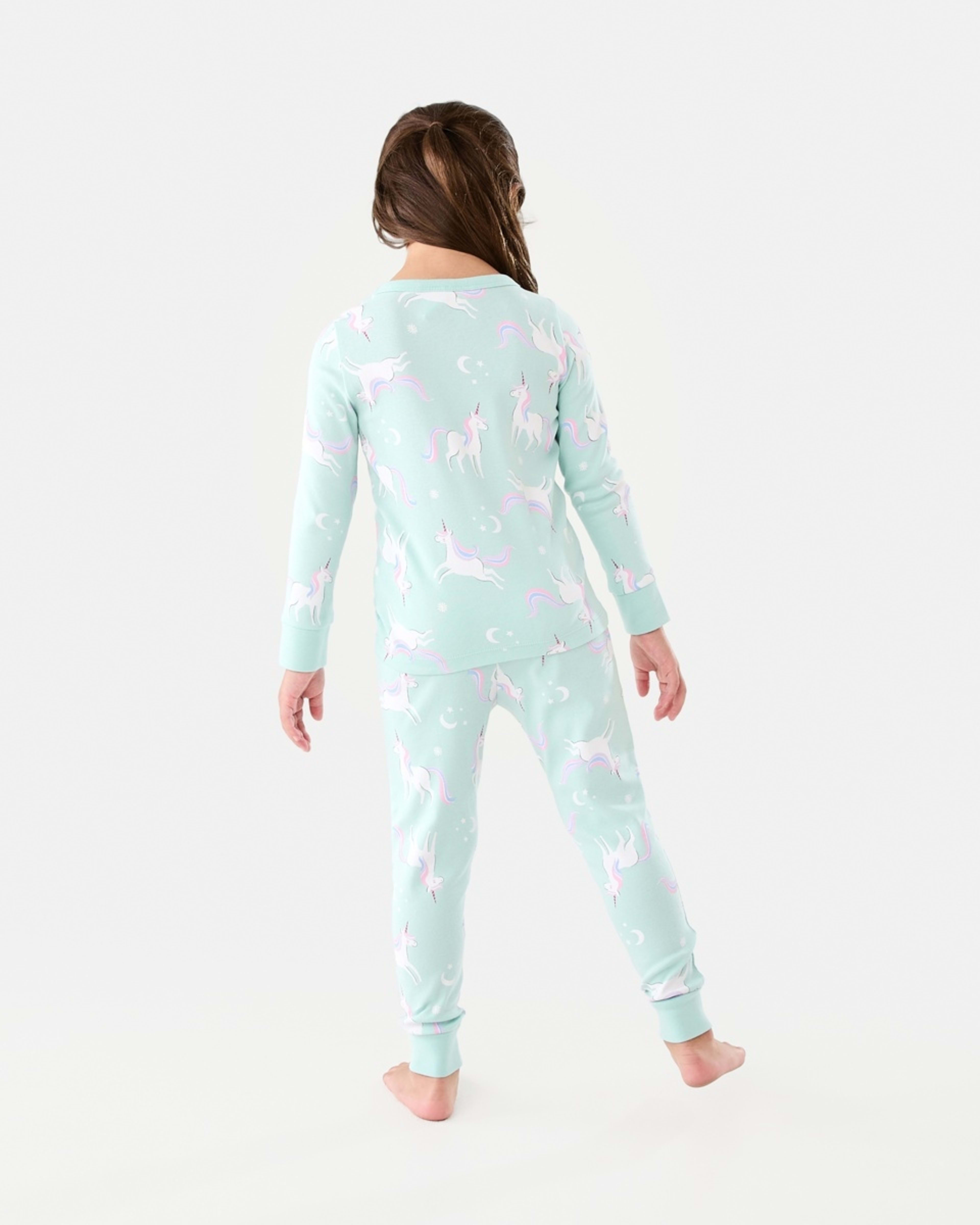 2 Rib Pyjama Set Blu Unicrn, 2 of 9