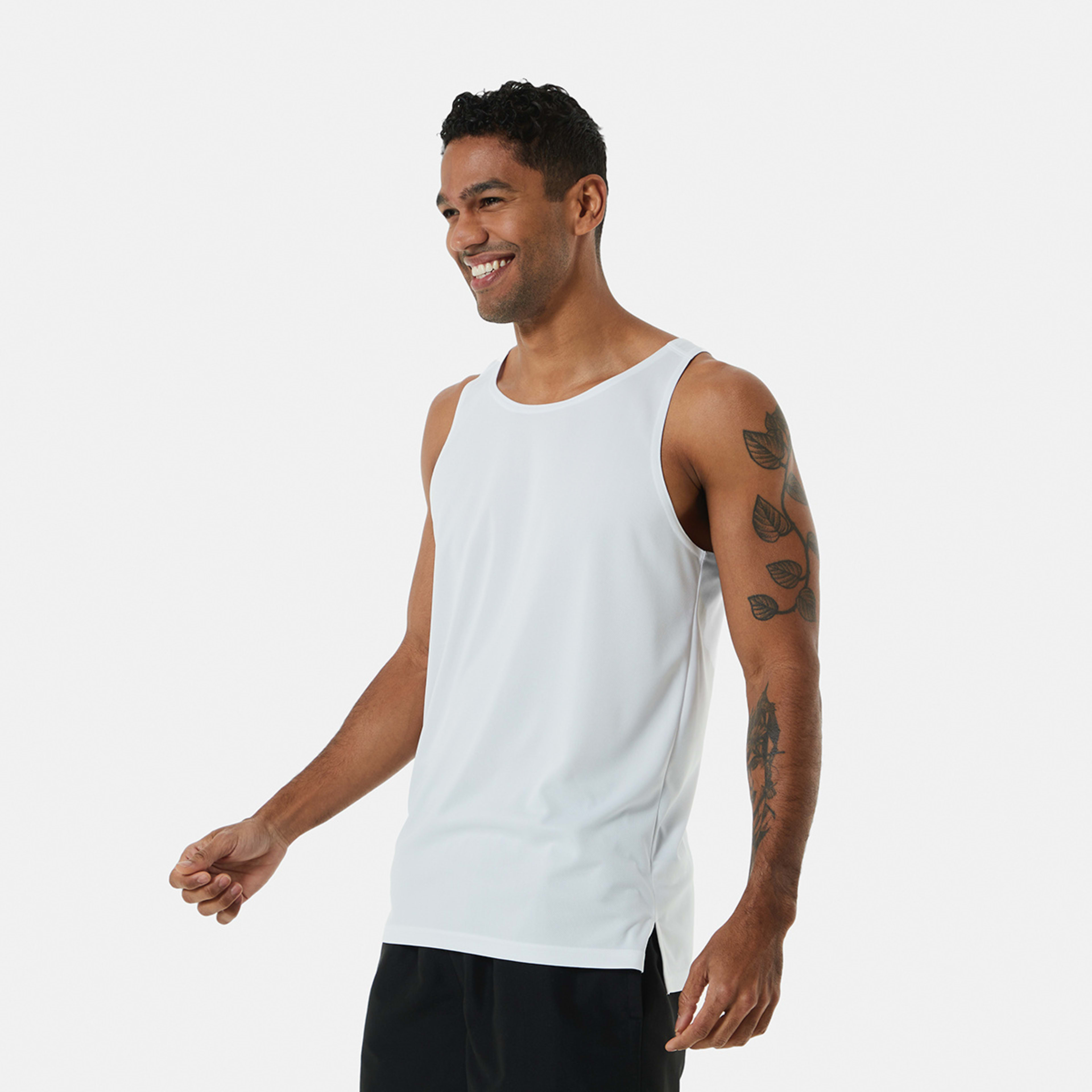 2 Active Mens Mesh Tank White, 2 of 6