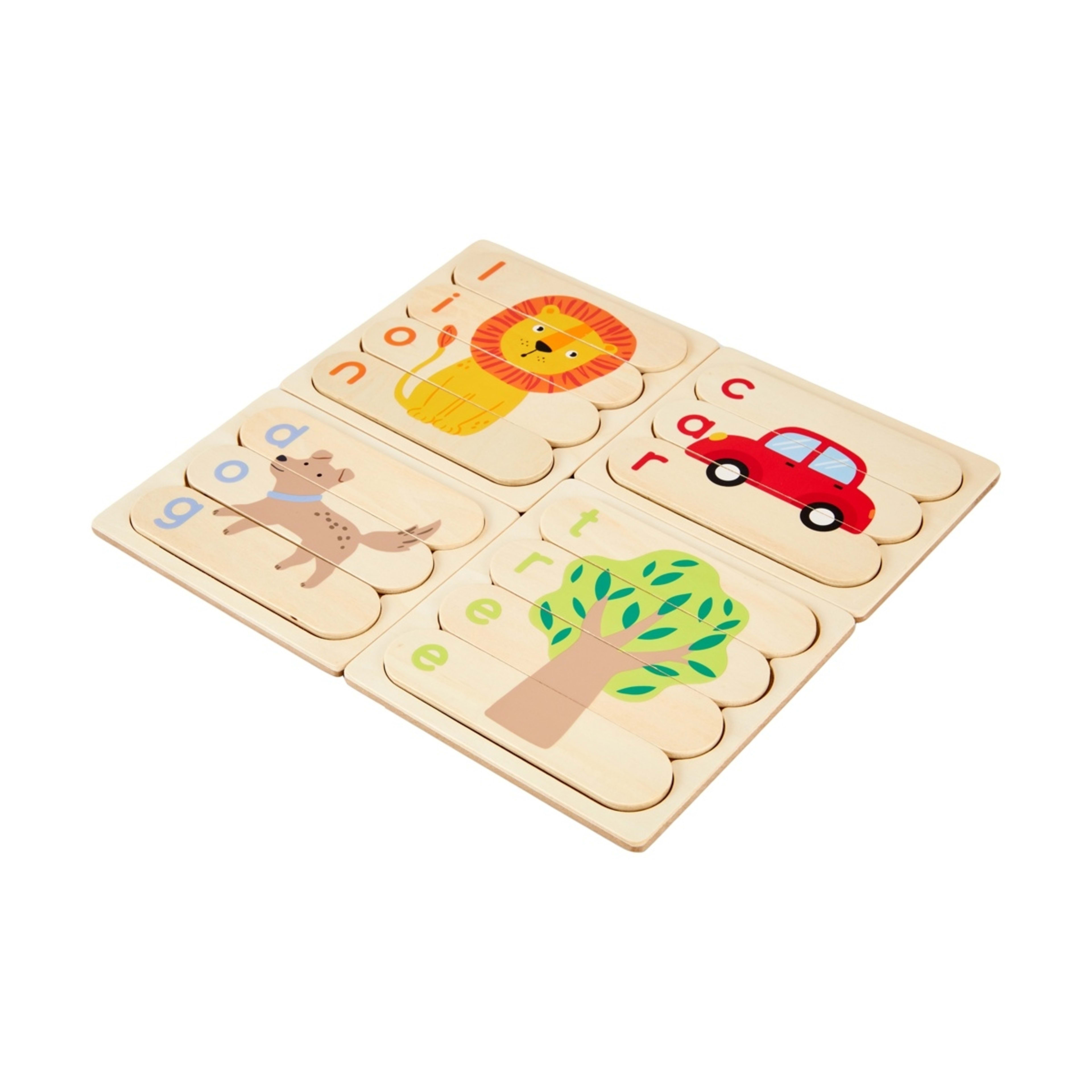 3 Wooden Play Simple Words Puzzle, 3 of 6