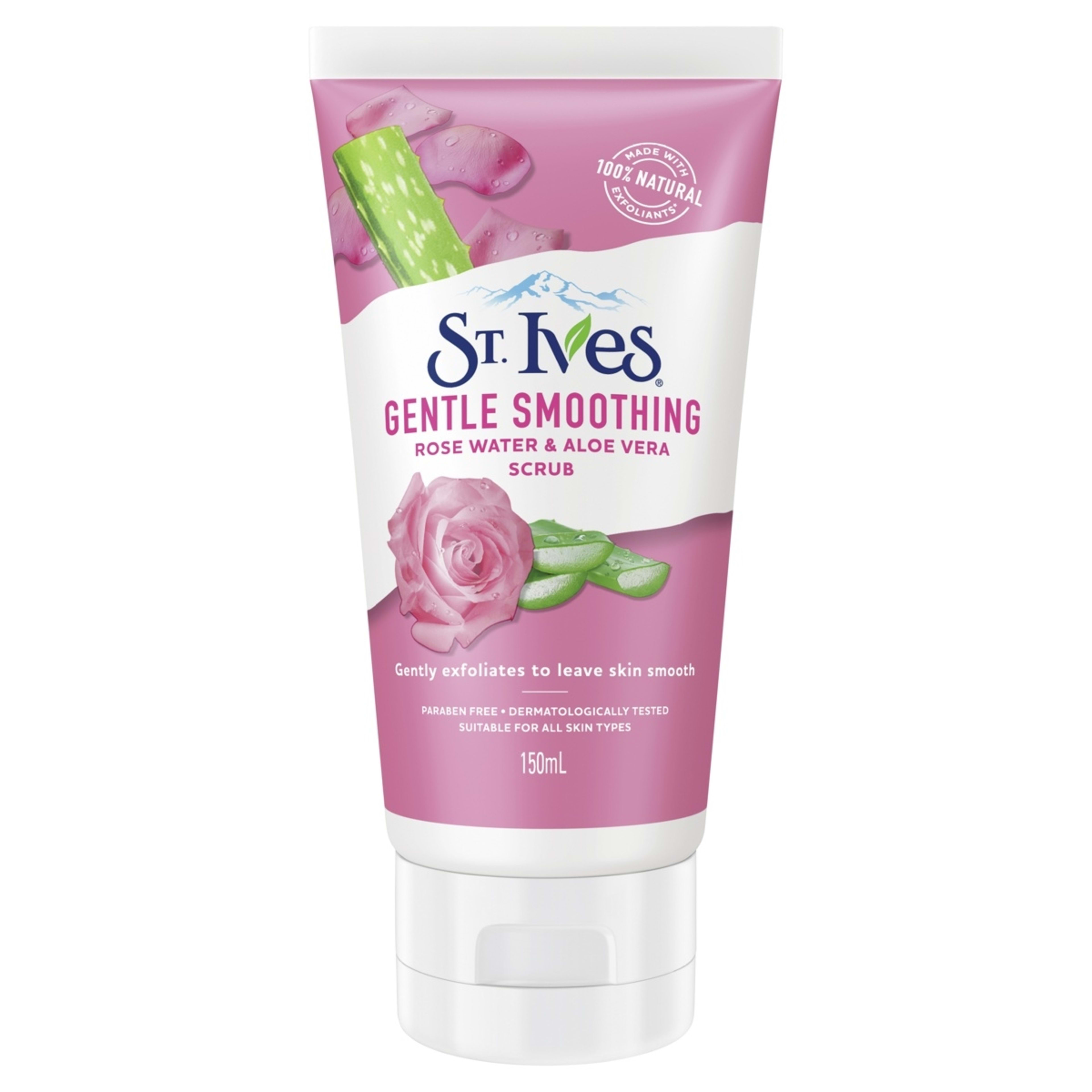 1 St. Ives Gentle Smoothing Face Scrub 150ml - Rose Water and Aloe Vera, 1 of 6