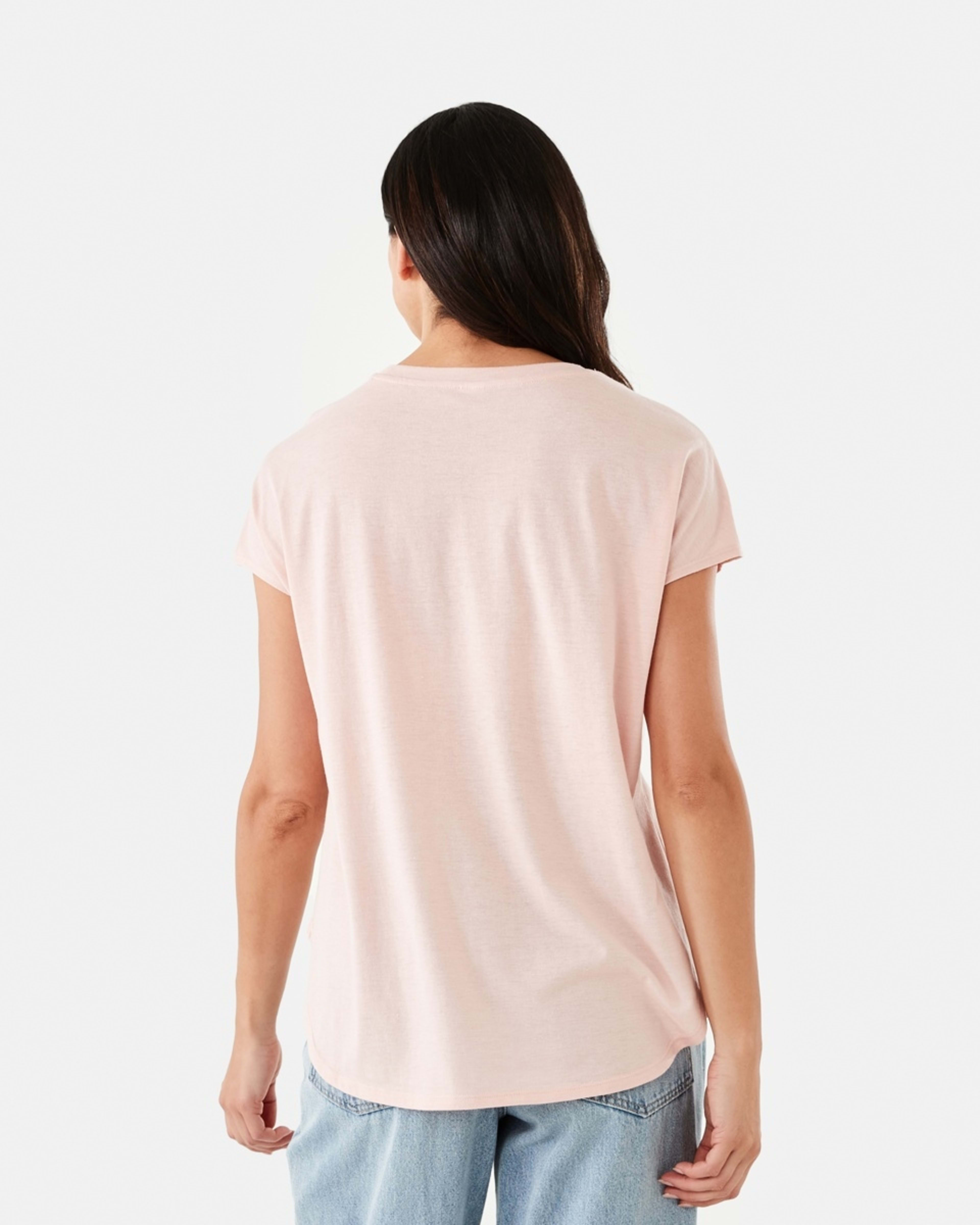 3 Extended Sleeve Slub T-shirt Rose Pink, 3 of 6