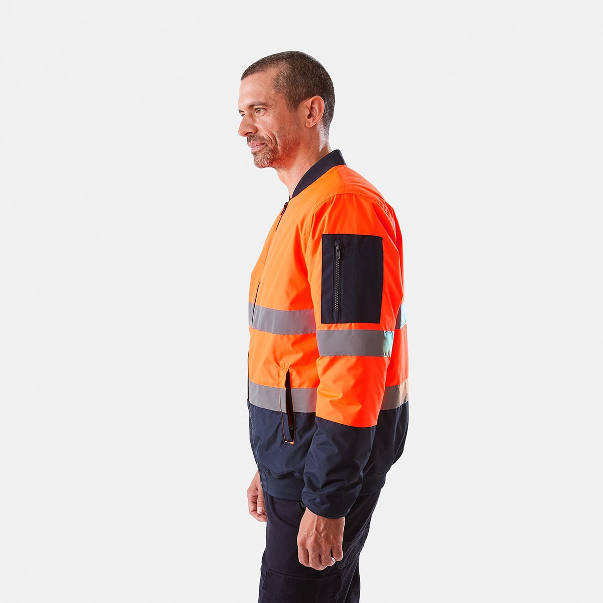 Workwear HiVisibility Reflective Bomber Jacket Kmart