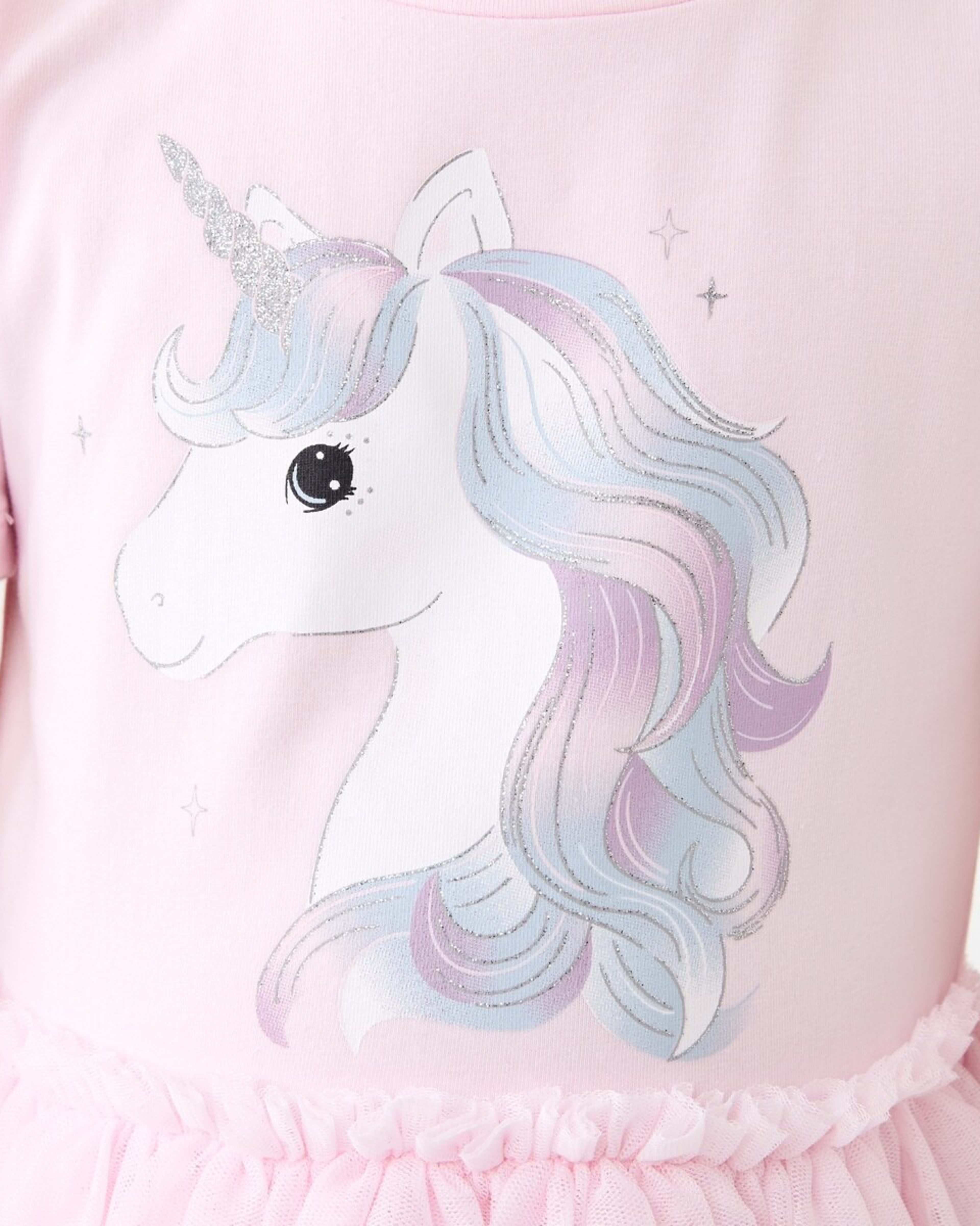 4 Short Sleeve Tutu Dress SHIMMER UNICORN BALLERINA, 4 of 8