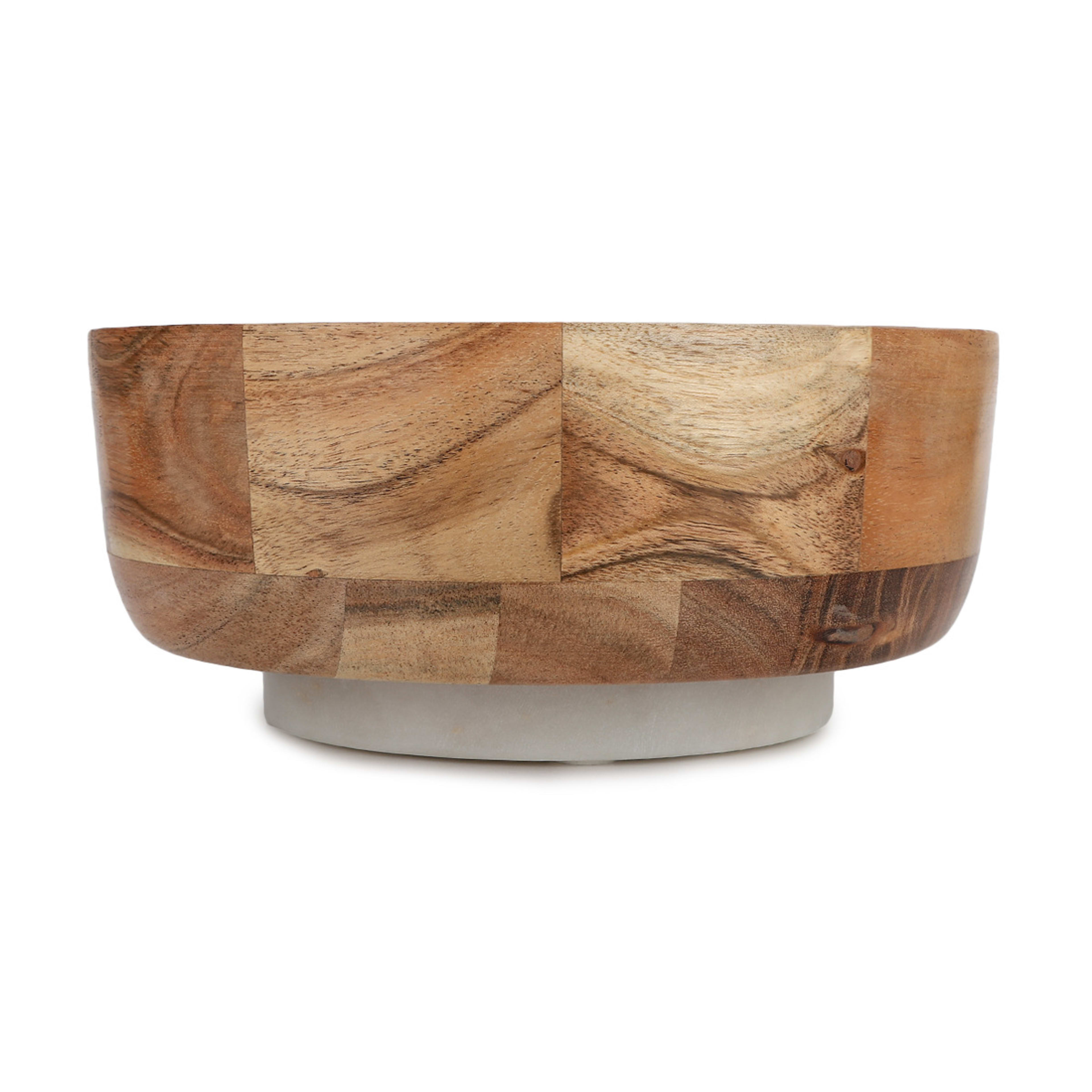 4 Acacia/Marble Fruit Bowl, 4 of 8
