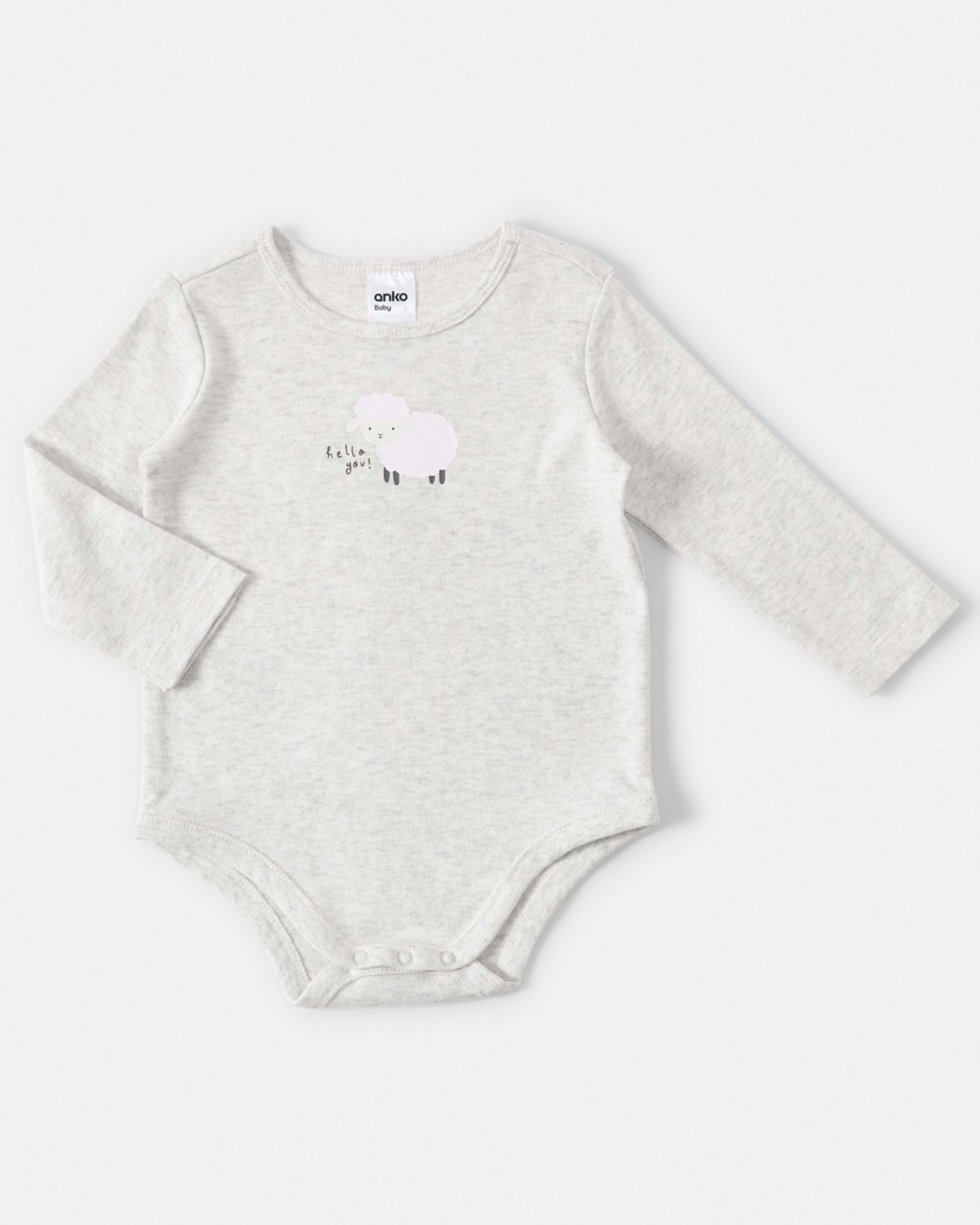 1 Long Sleeve Print Bodysuit Hello Ewe