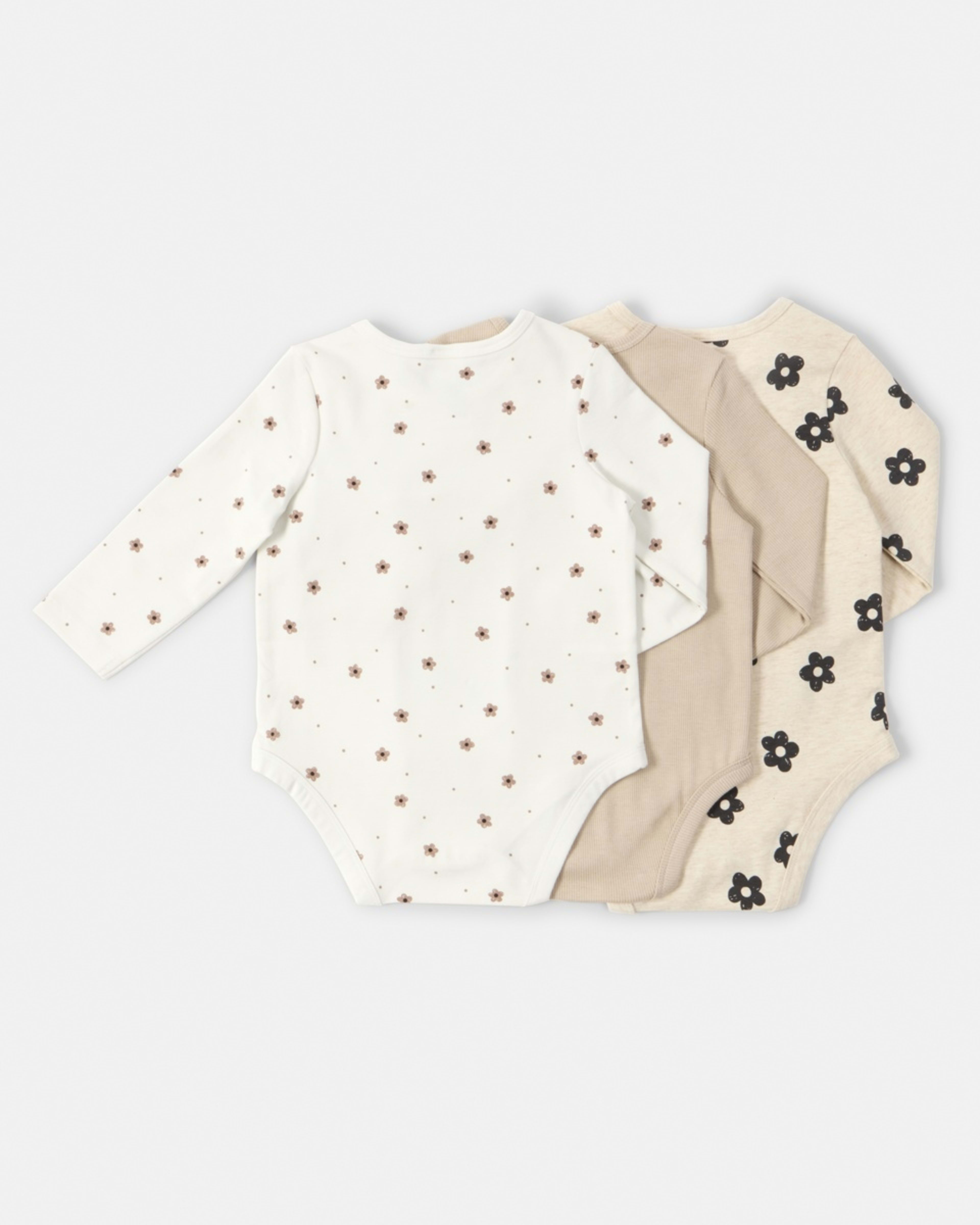 2 3 Pack Bodysuits Bge Floral, 2 of 8