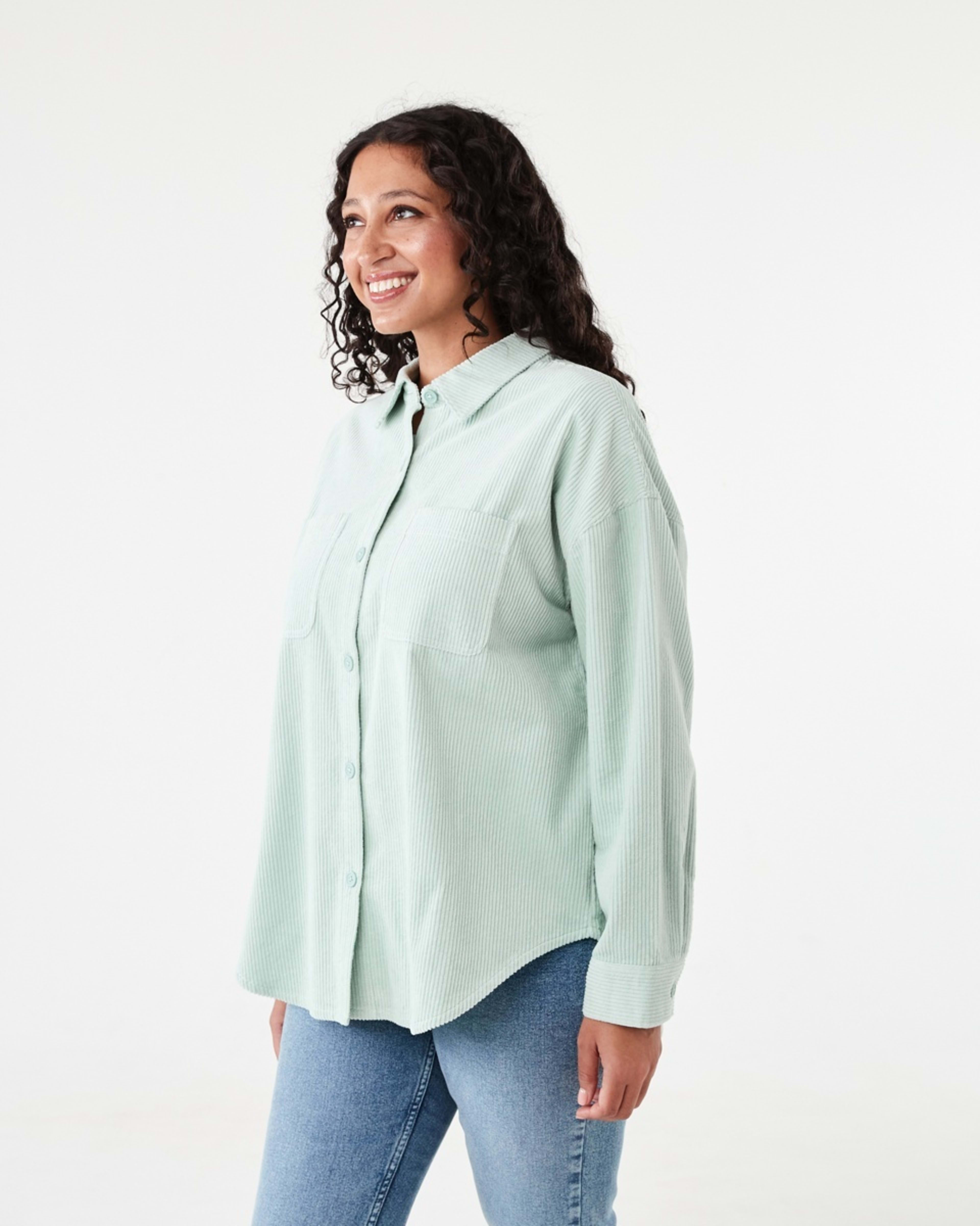3 Long Sleeve Corduroy Shirt Seafoam, 3 of 8