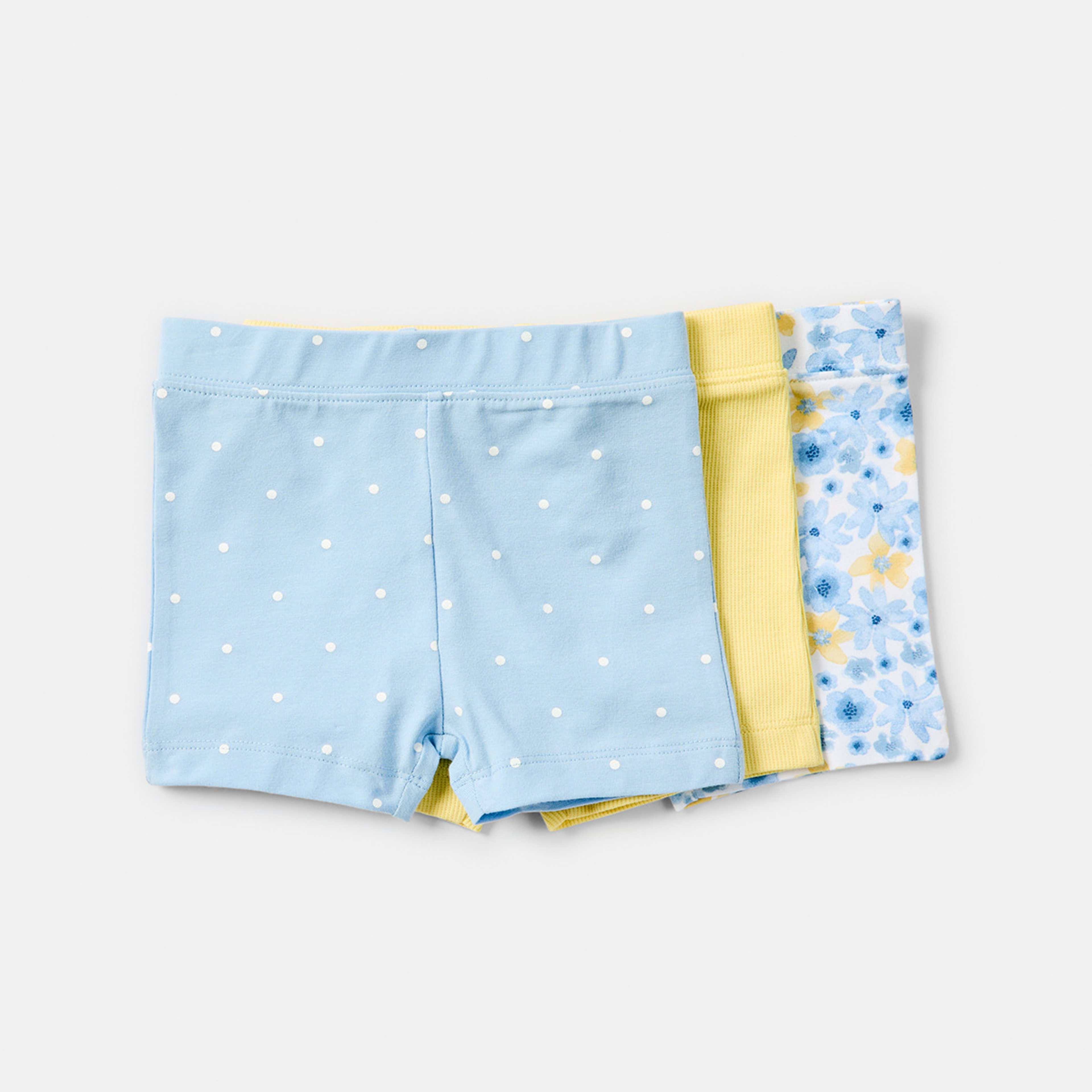 1 3 Pack Shorts Blue Dots, 1 of 8