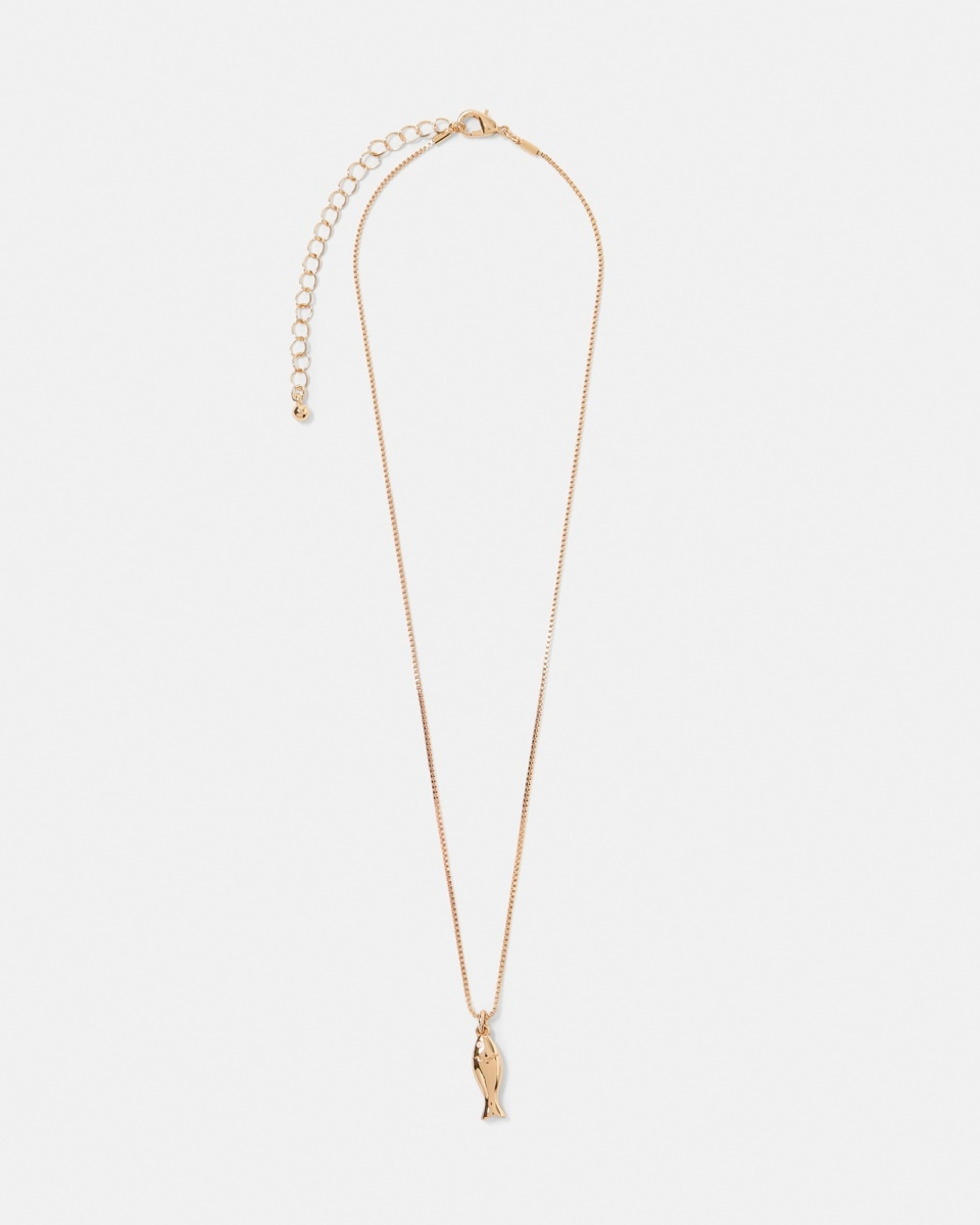 2 Fish Pendant Necklace - Gold Tone GOLD METAL, 2 of 4