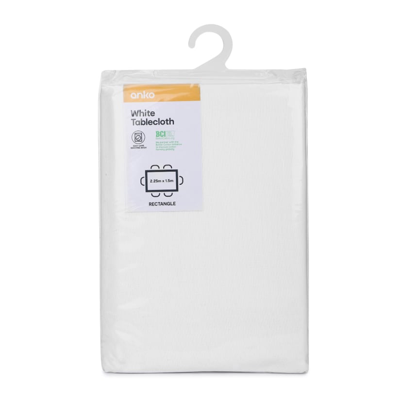 White Cotton Tablecloth Kmart