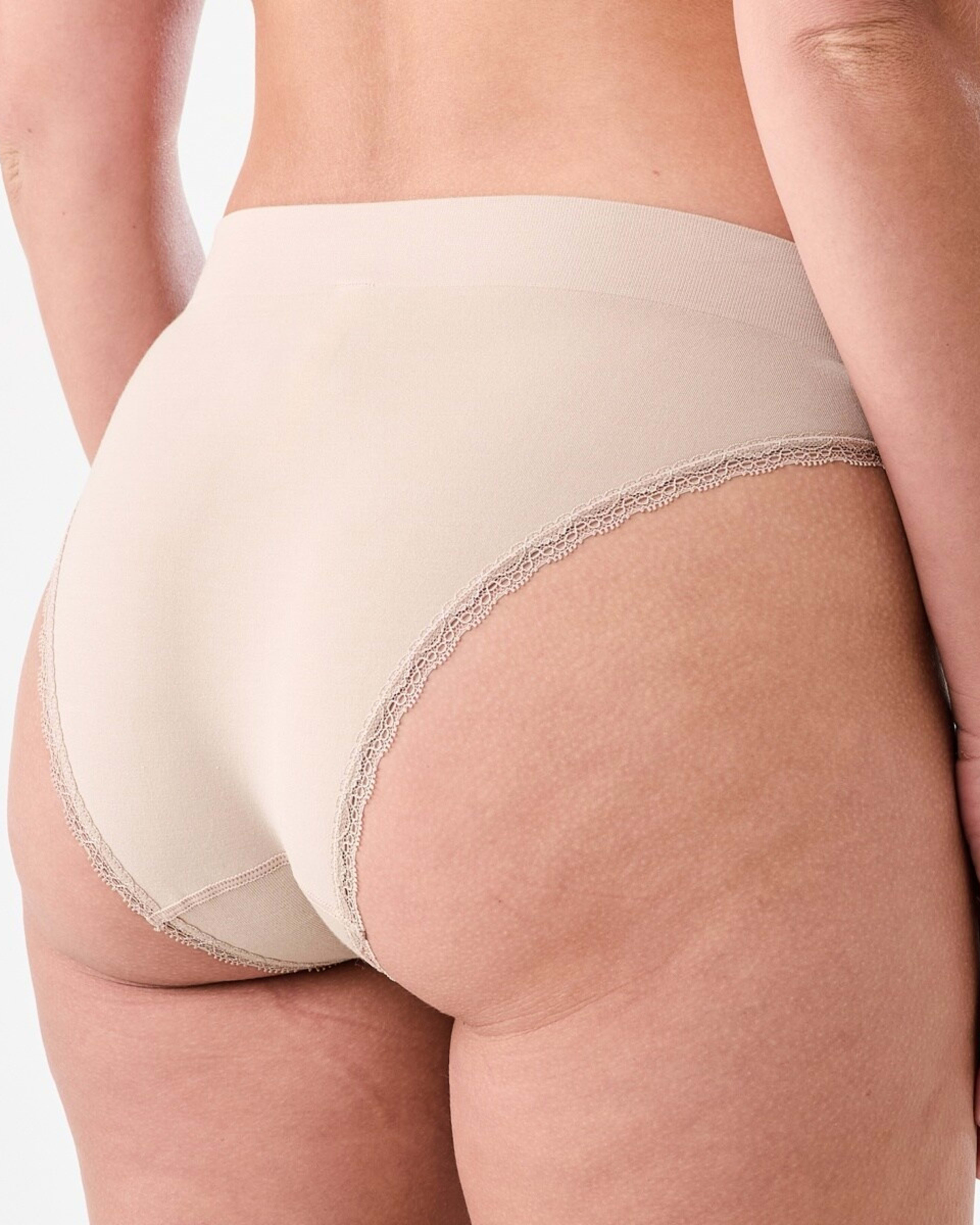 8 3 Pack Seamfree Bamboo Lace Bikini Briefs PINK CHALK, WHISPER WHITE, LIGHT FAWN, 8 of 9