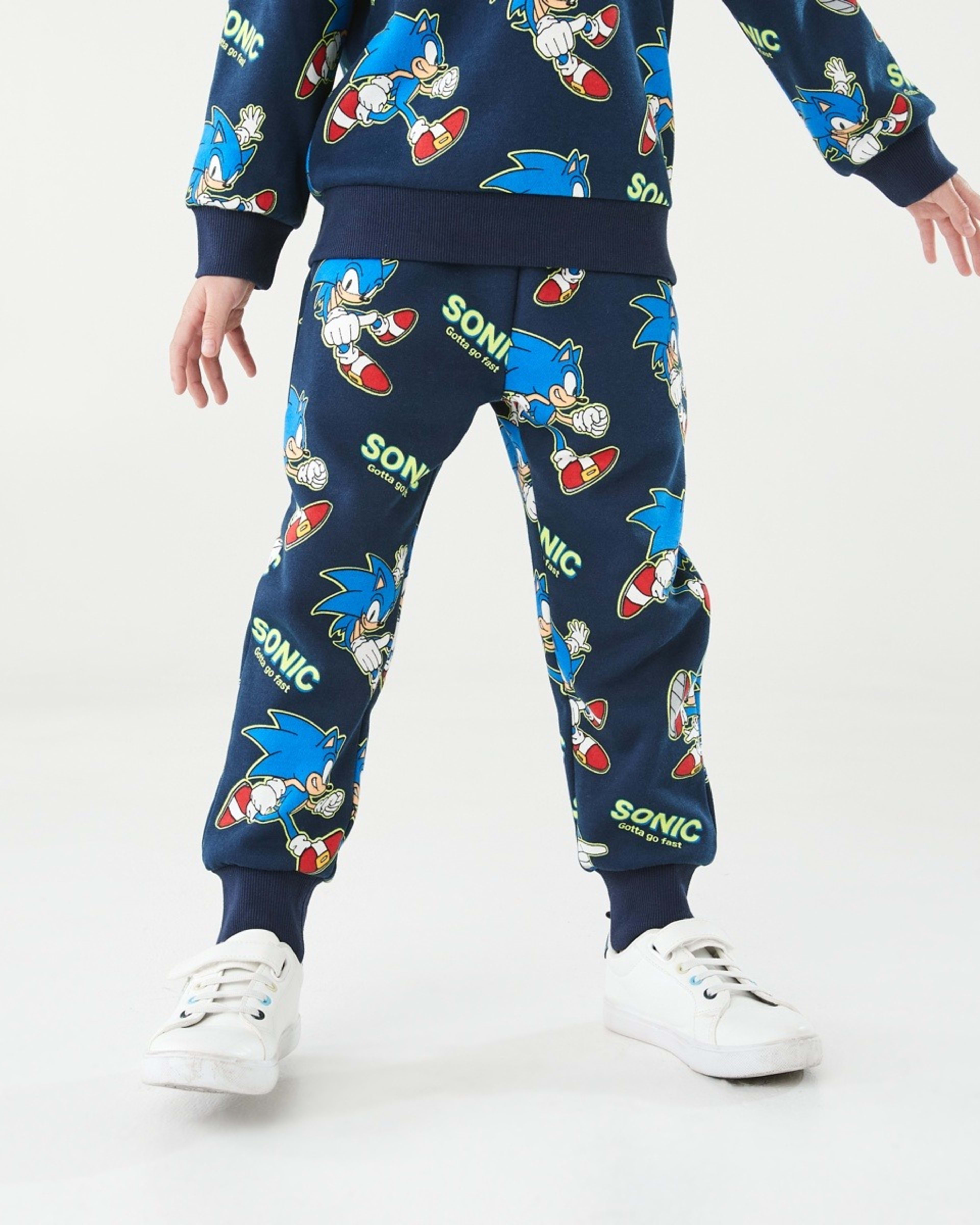 1 Sonic License Printed Trackpants Sonic Run Gotta Go Fast