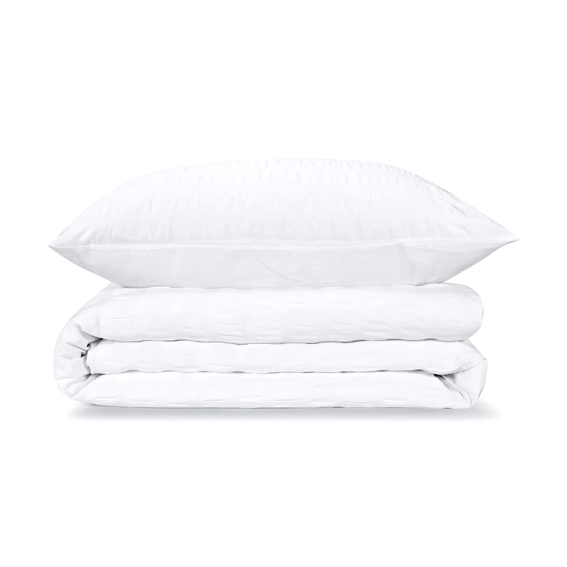 Amity Seersucker Quilt Cover Set Single Bed, White Kmart