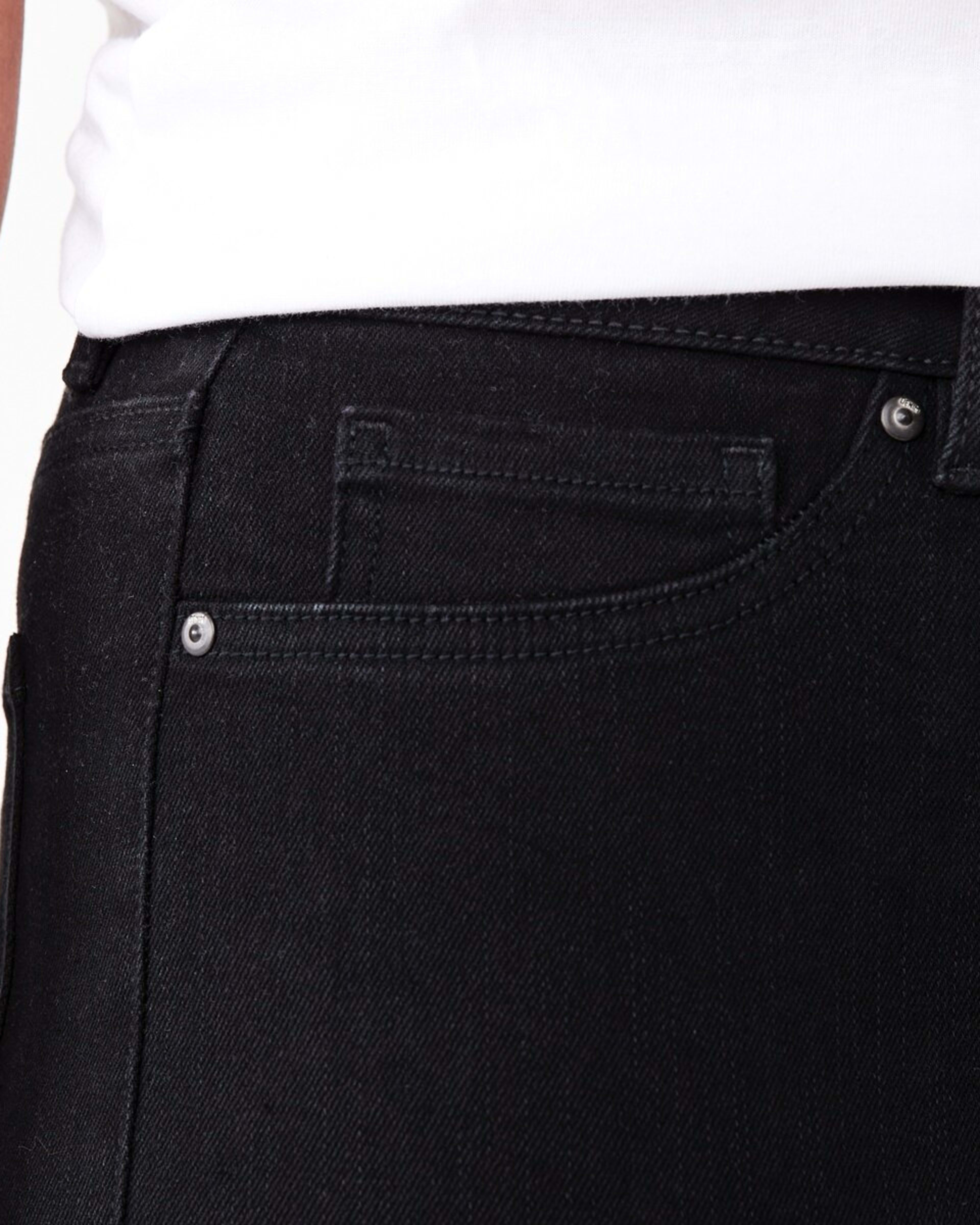 5 High Rise Ankle Length Skinny Jeans Black Wash, 5 of 5