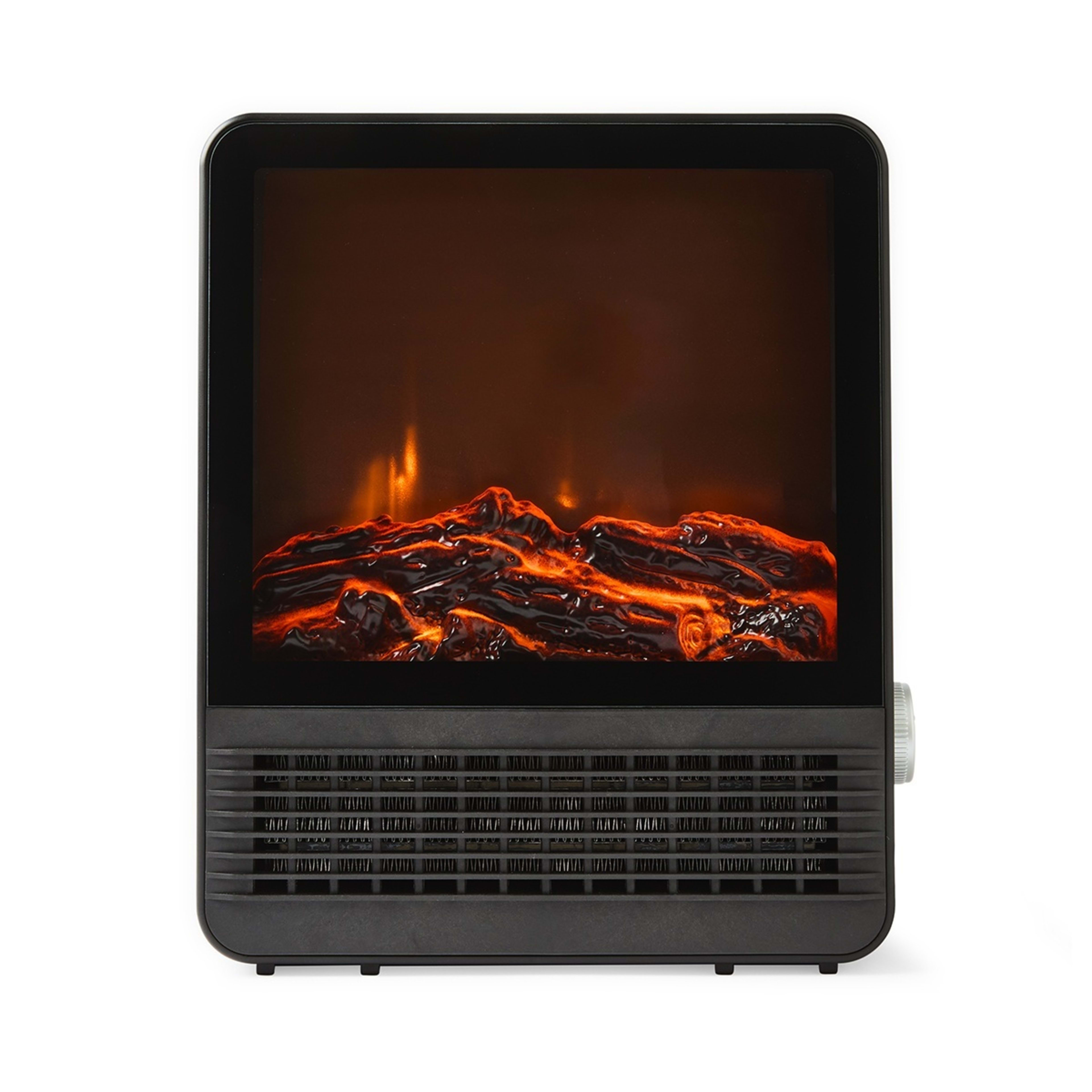 3 Modern Fireplace Heater - Black, 3 of 8