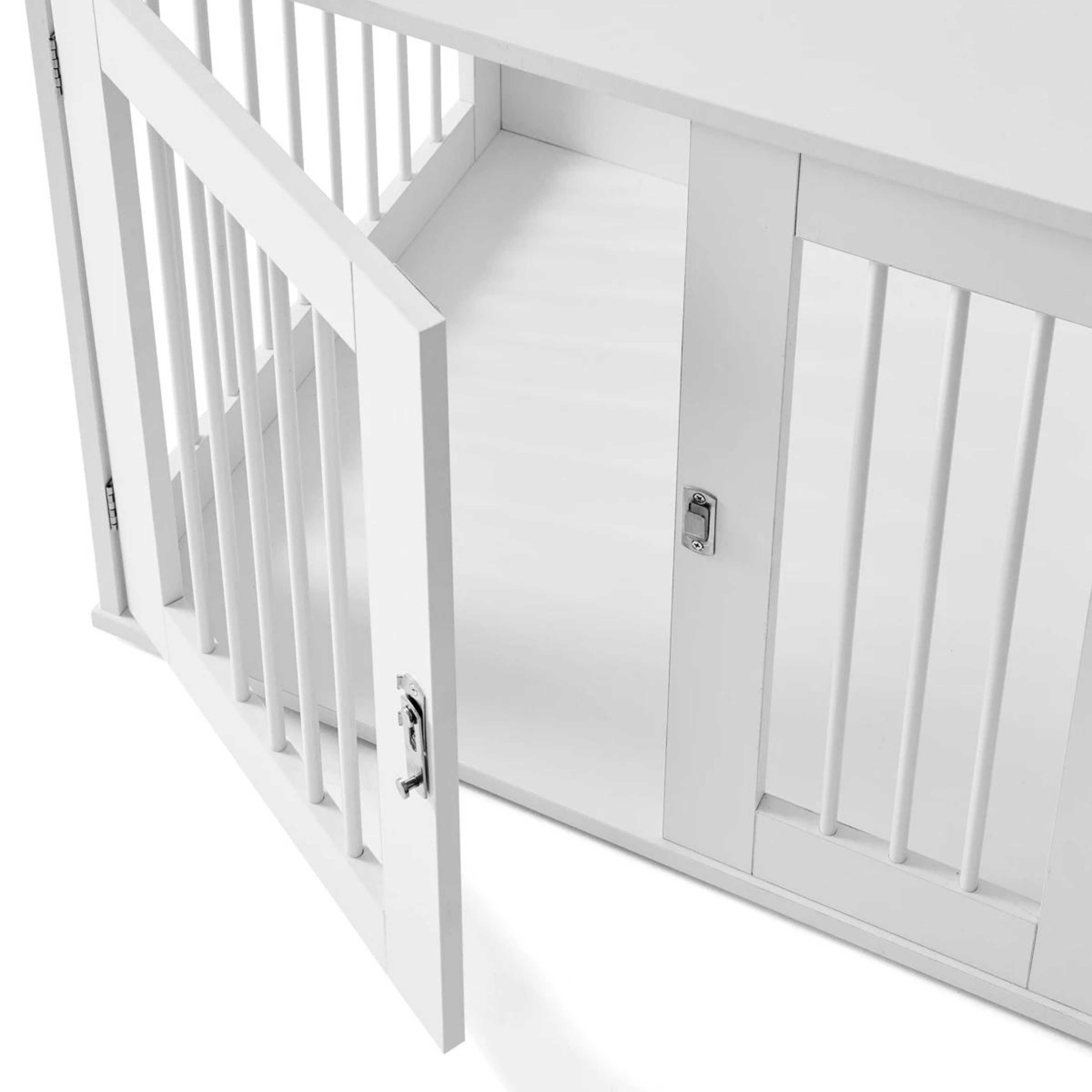 8 Pet Crate Wooden White - Medium, 8 of 10