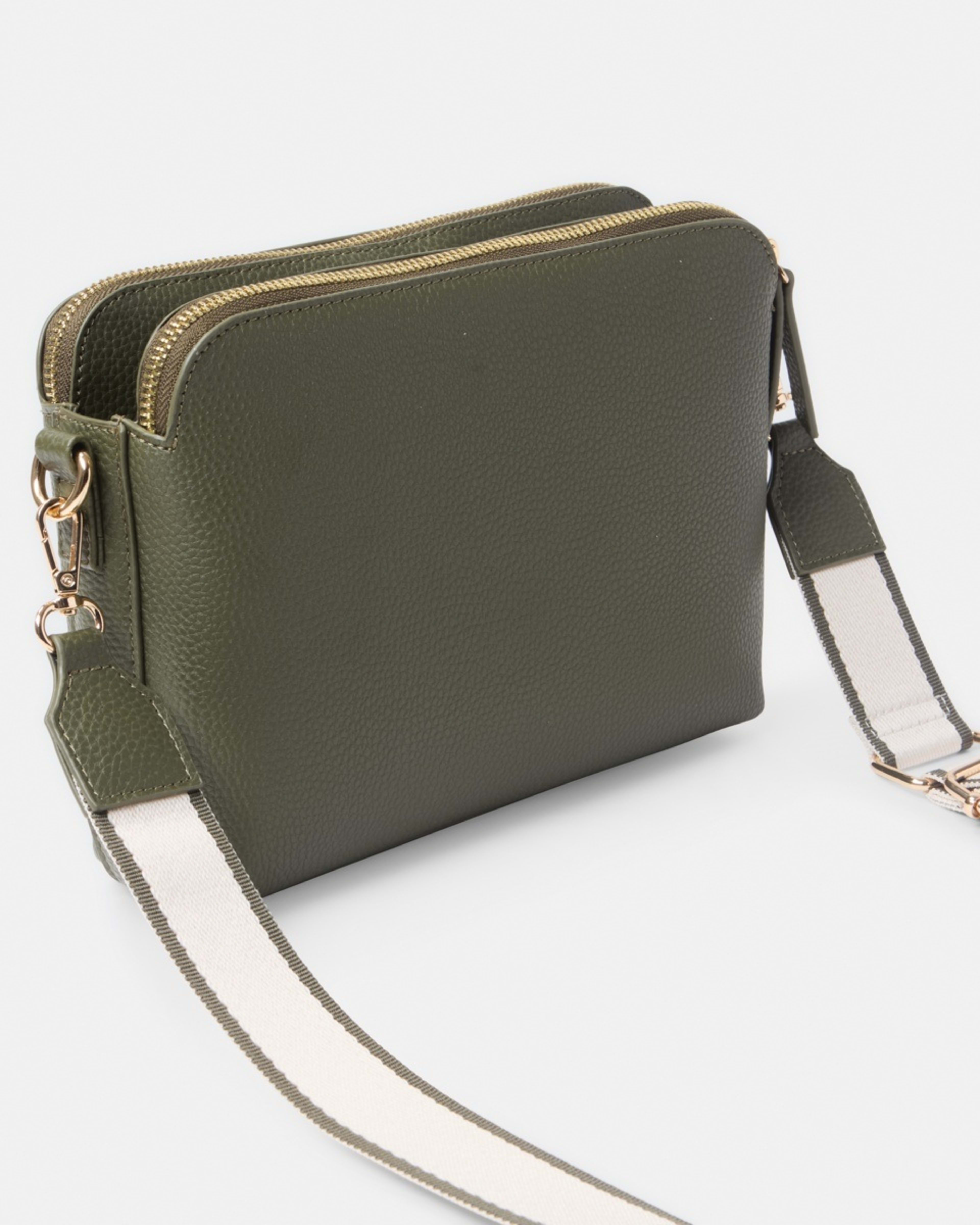 2 Double Pocket Crossbody Bag DEEP MOSS, 2 of 5