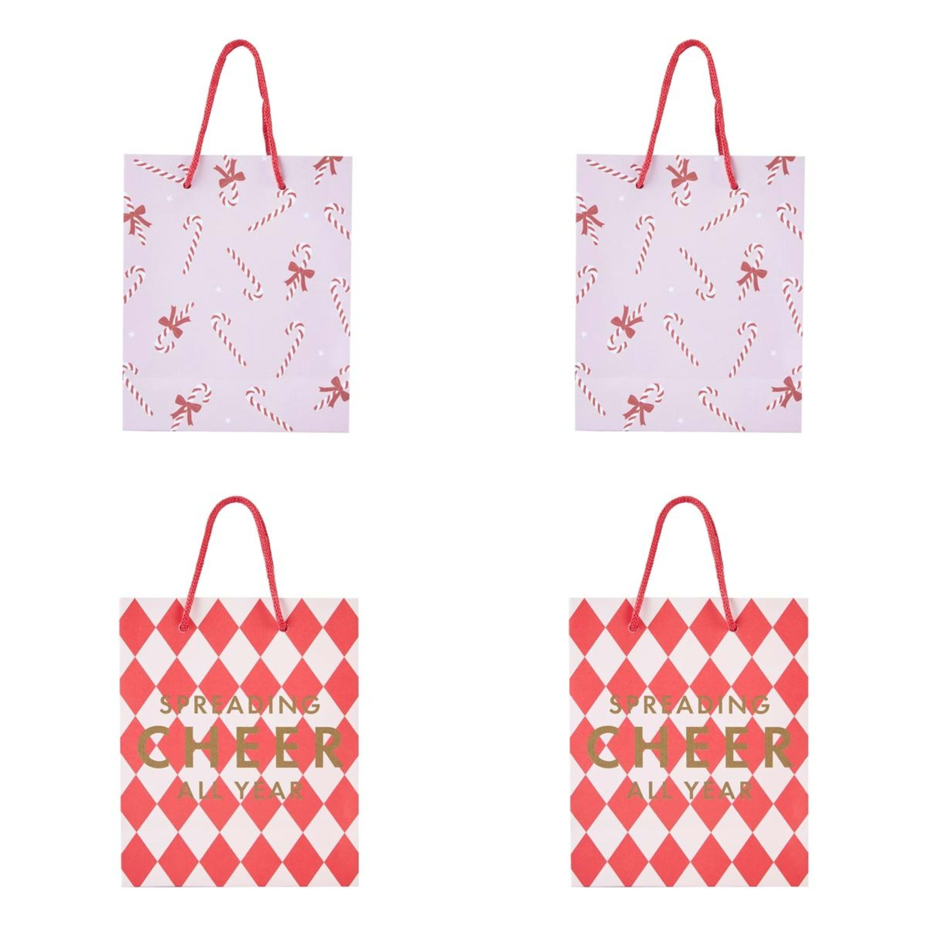 3 4 Pack Christmas Gift Bags - Small, Assorted, 3 of 10