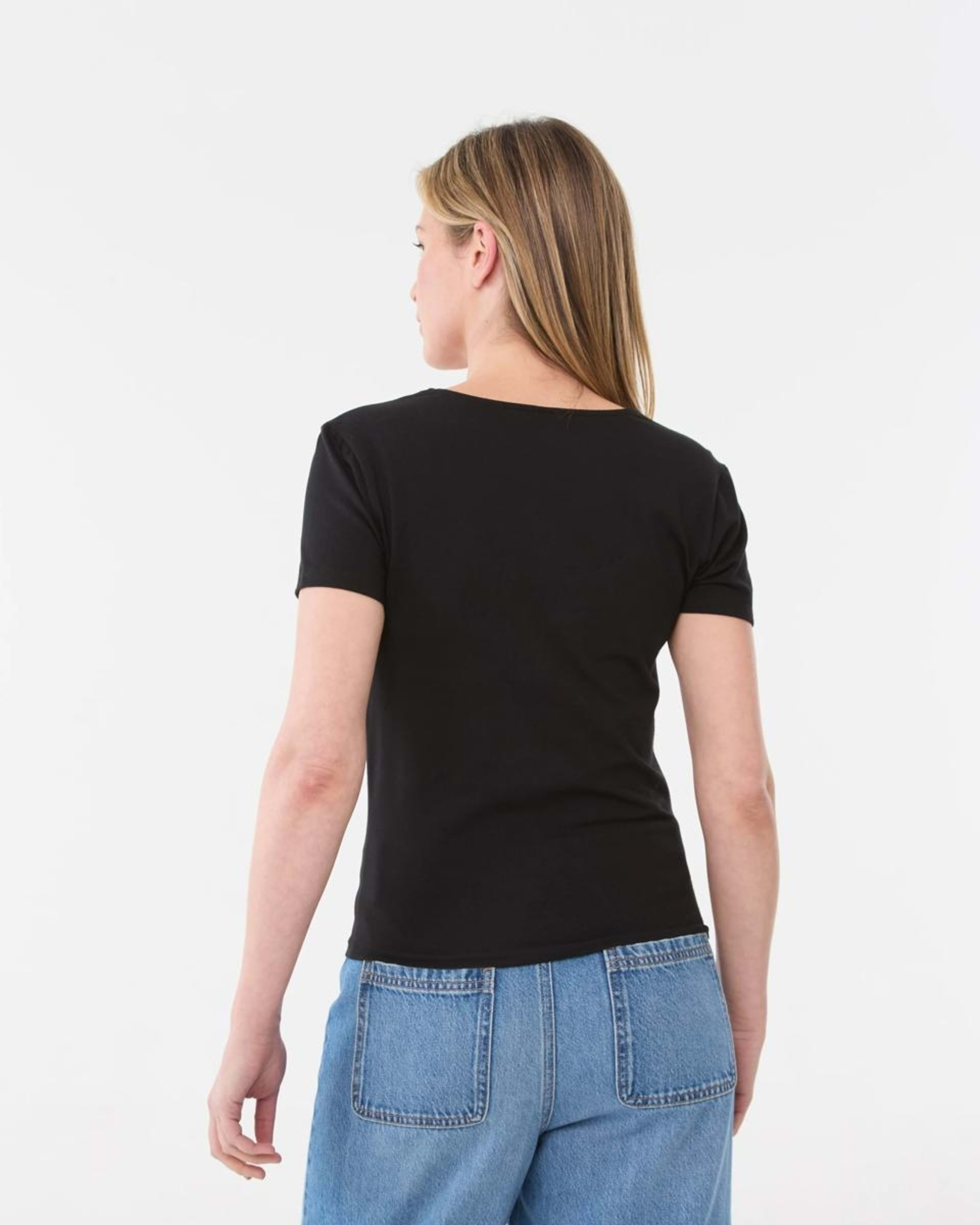 3 Short Sleeve Fitted T-shirt BLACK, 3 of 5