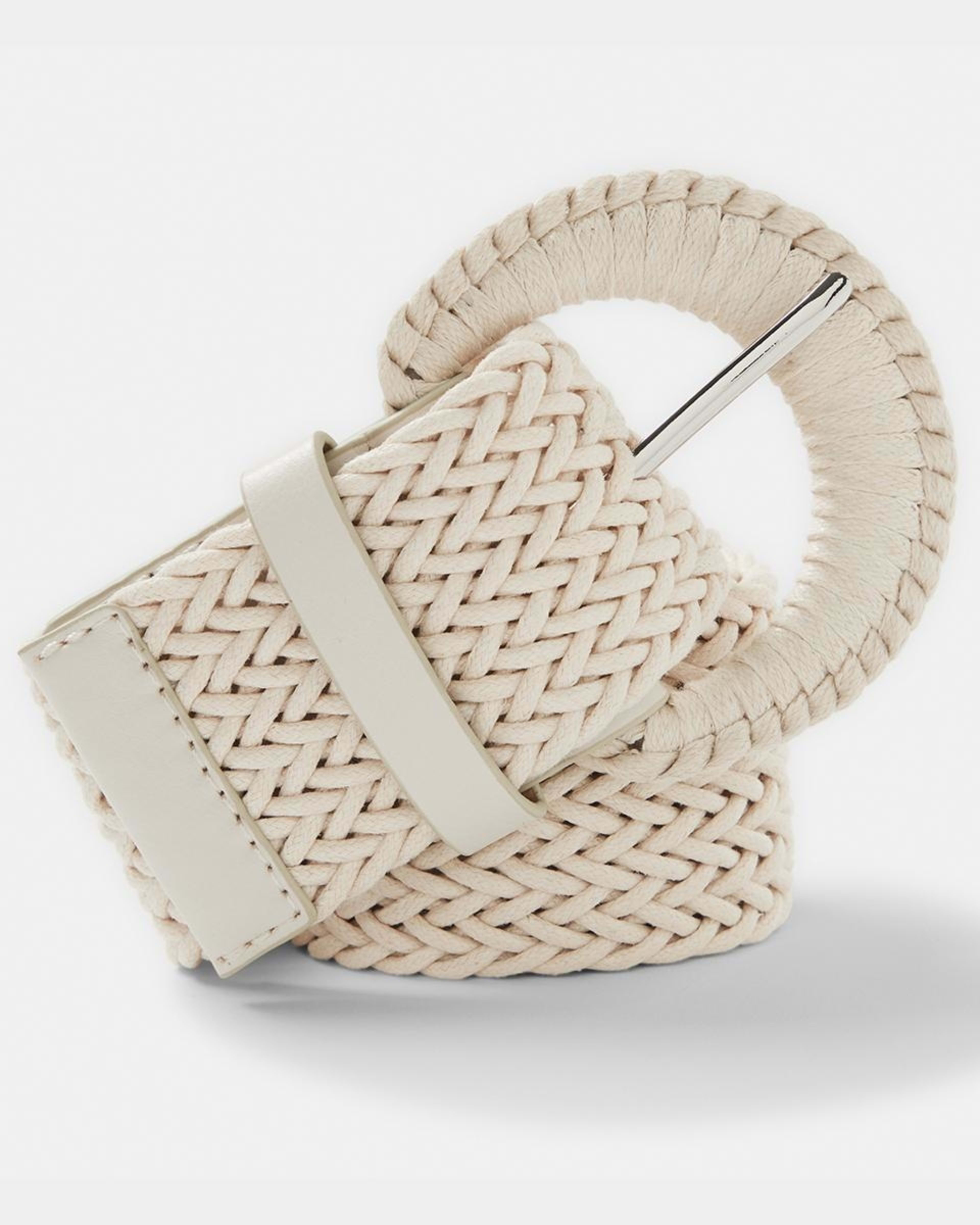 Wide Plaited Belt with Covered Buckle Kmart