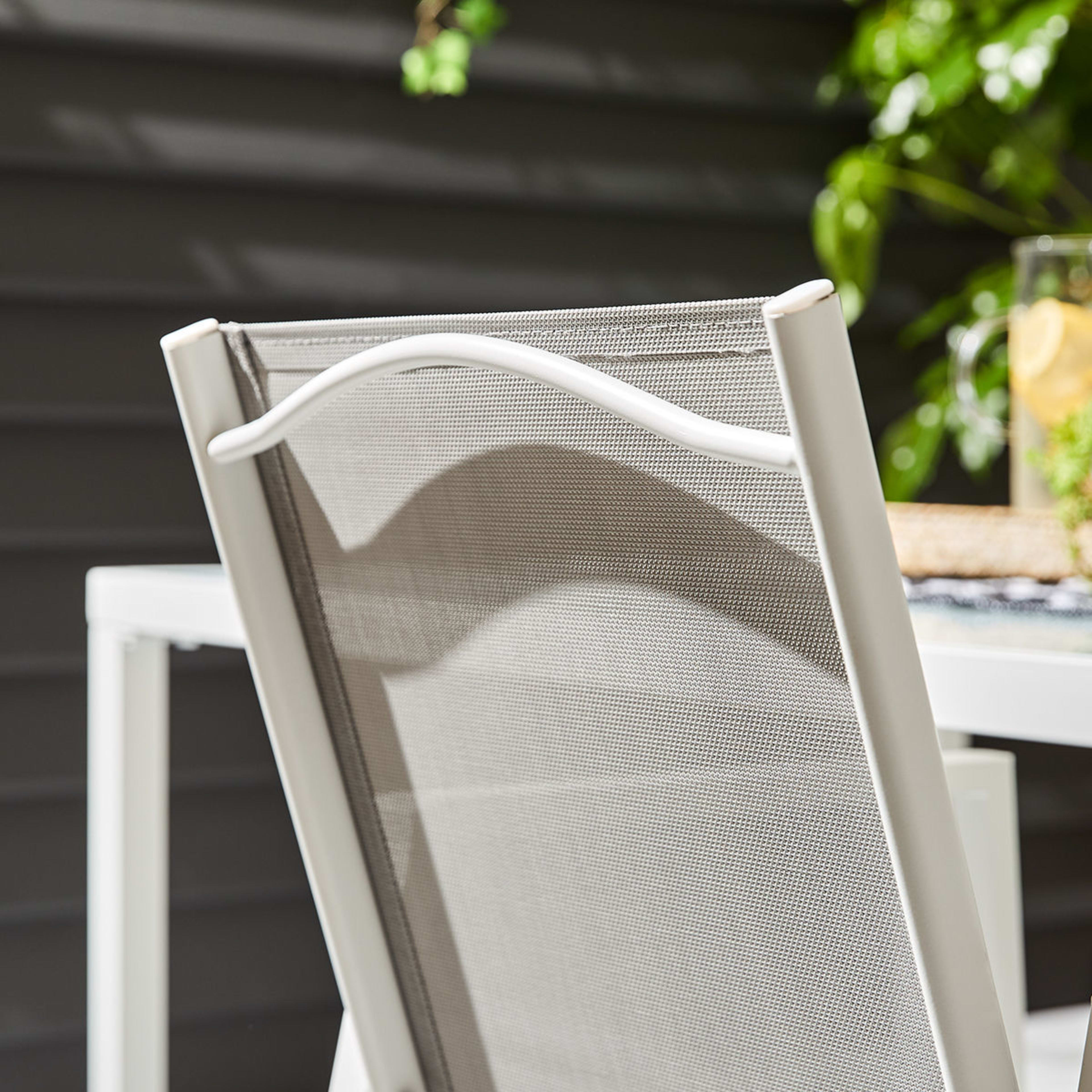 5 7 Piece Outdoor Dining Set - White, 5 of 7
