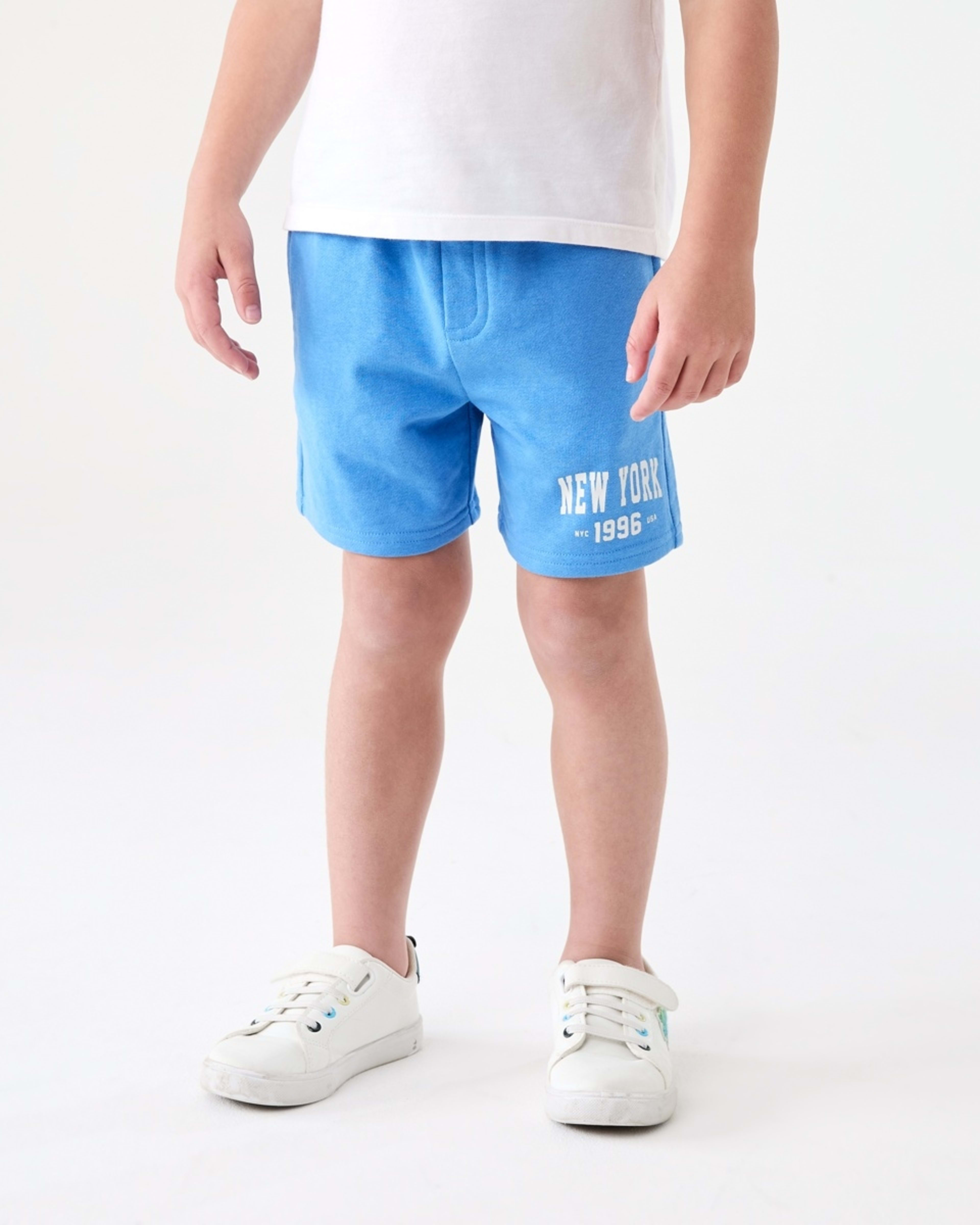 1 Graphic Knit Shorts NEW YORK 1996  BLUE, 1 of 7