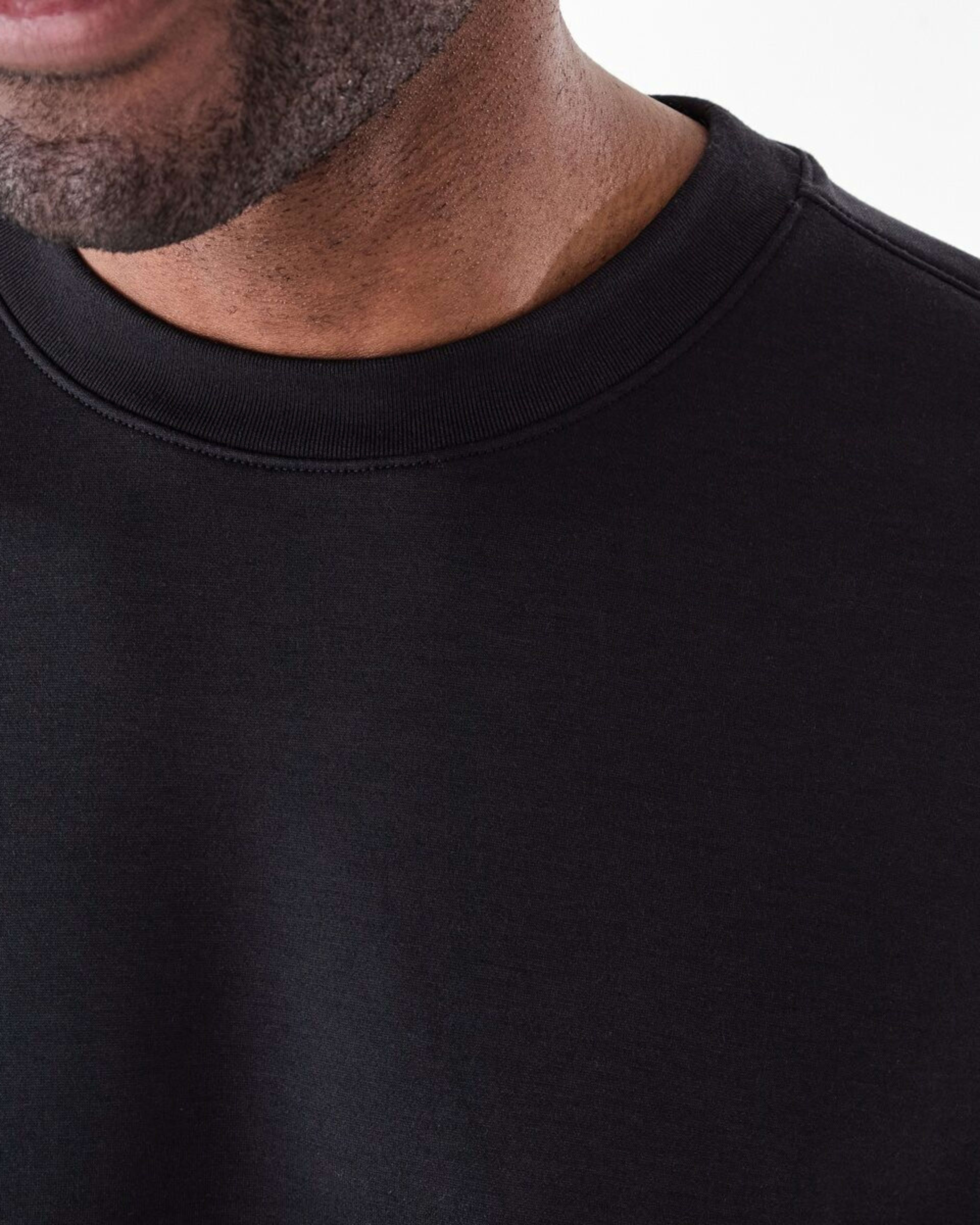 5 Active Mens Relaxed Scuba Crew Neck Sweatshirt BLACK, 5 of 6