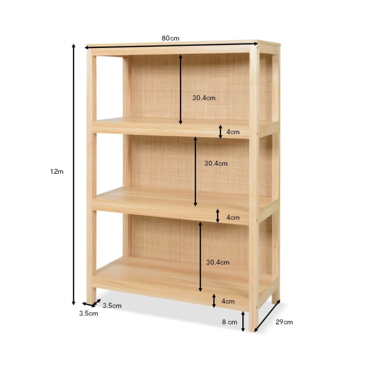 Fraser Rattan Bookshelf Kmart