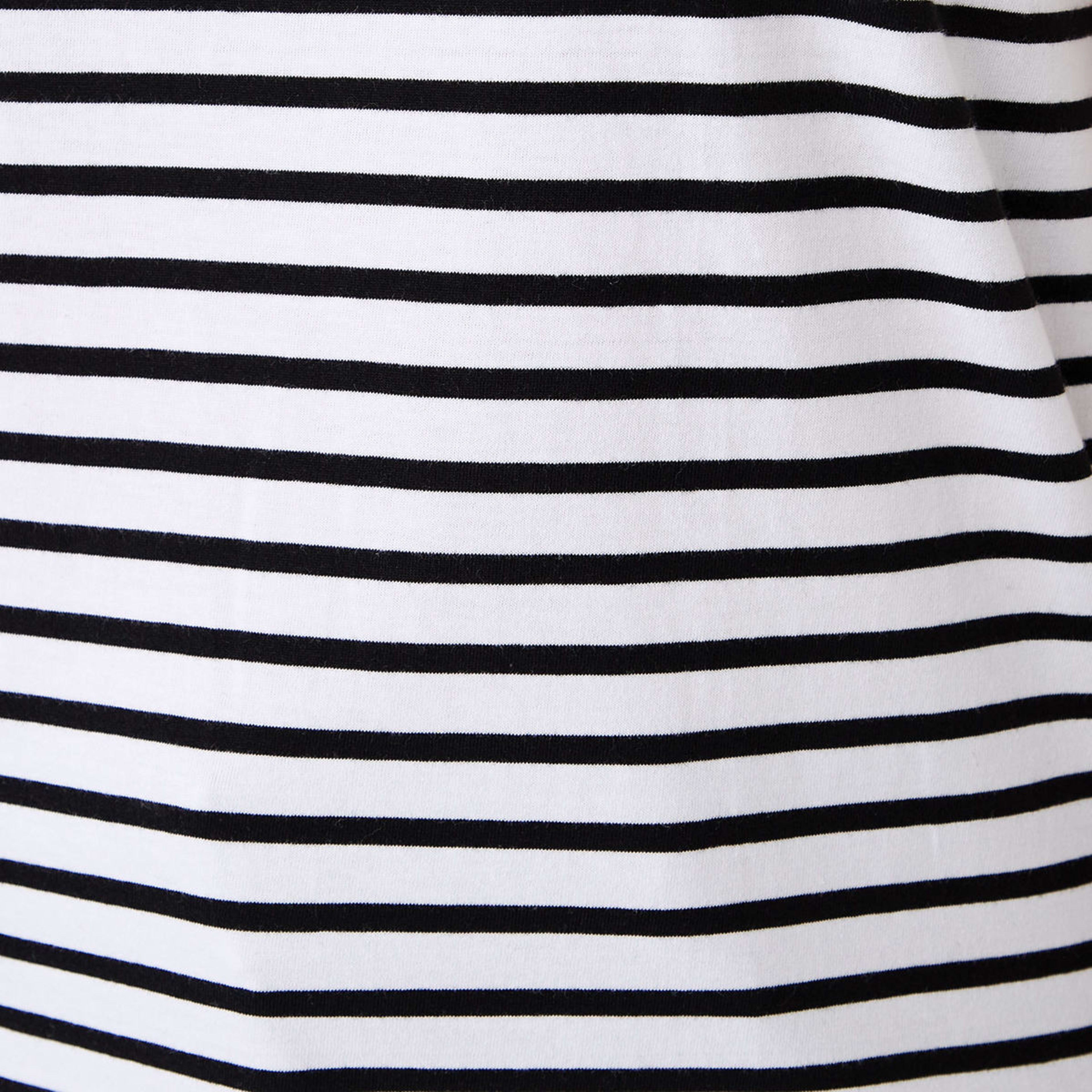 6 Short Sleeve Printed T-shirt Black White Stripe, 6 of 6