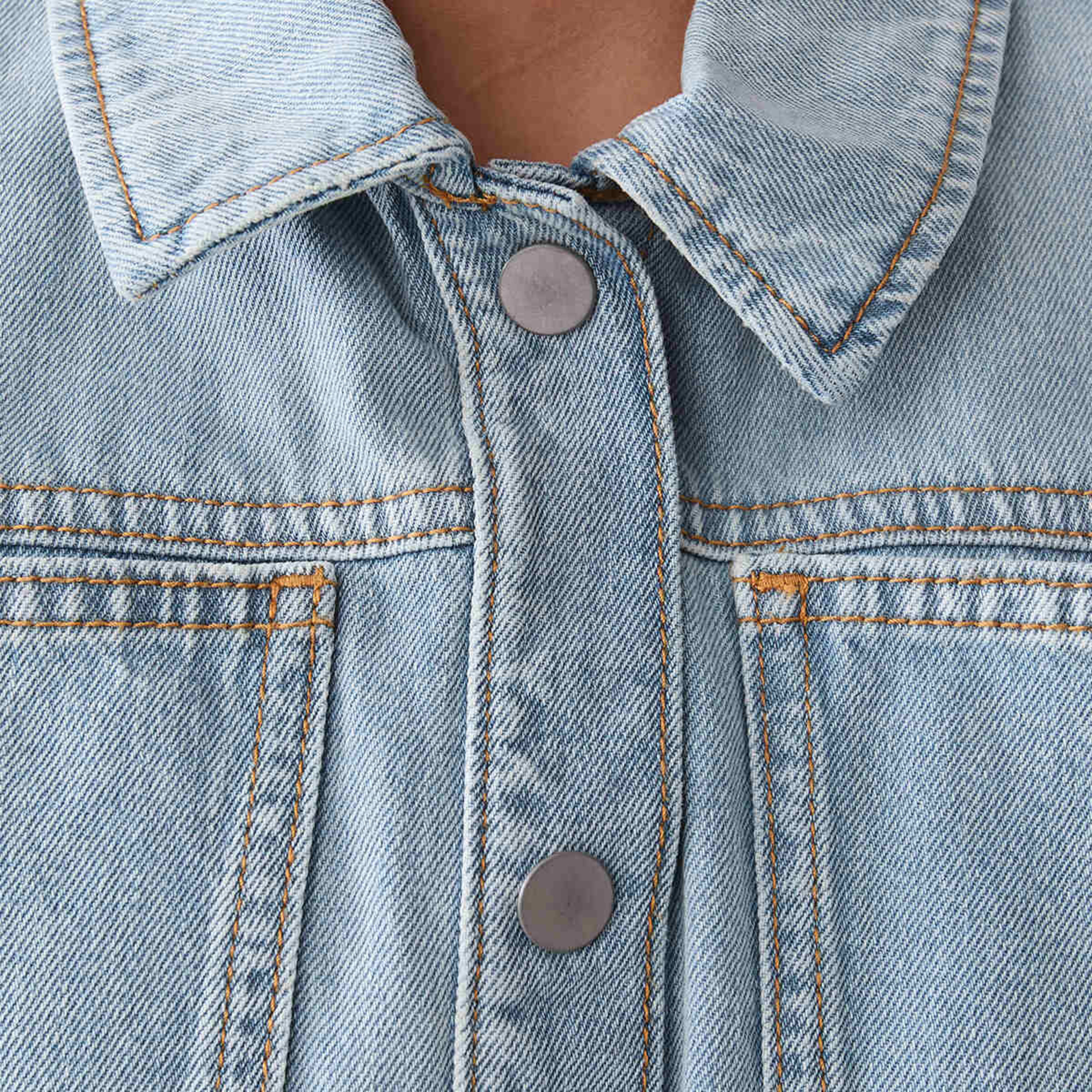 4 Cropped Denim Shirt Lit Denim, 4 of 8