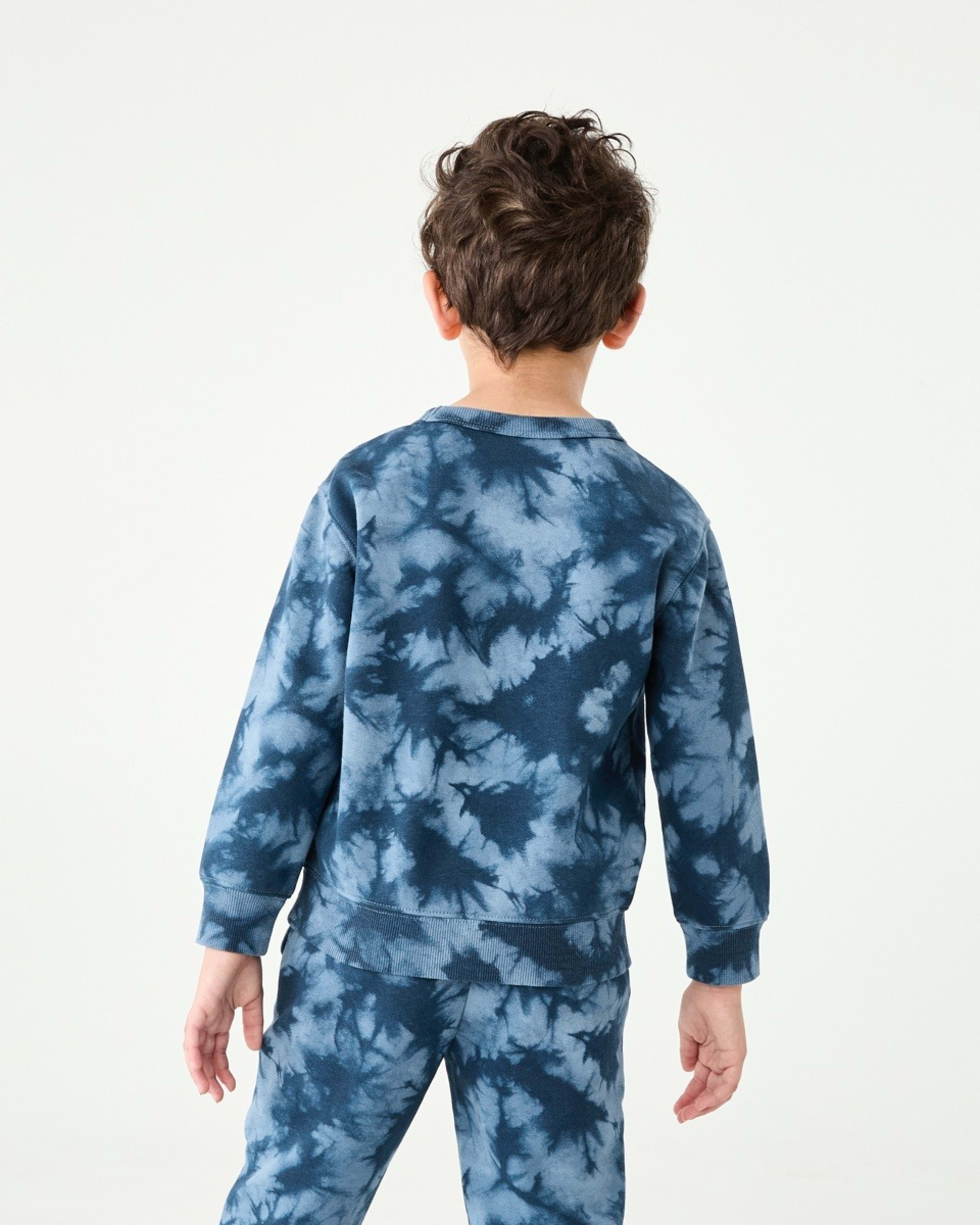 2 All Over Print Crew Neck Sweatshirt Blu Tiedye, 2 of 9
