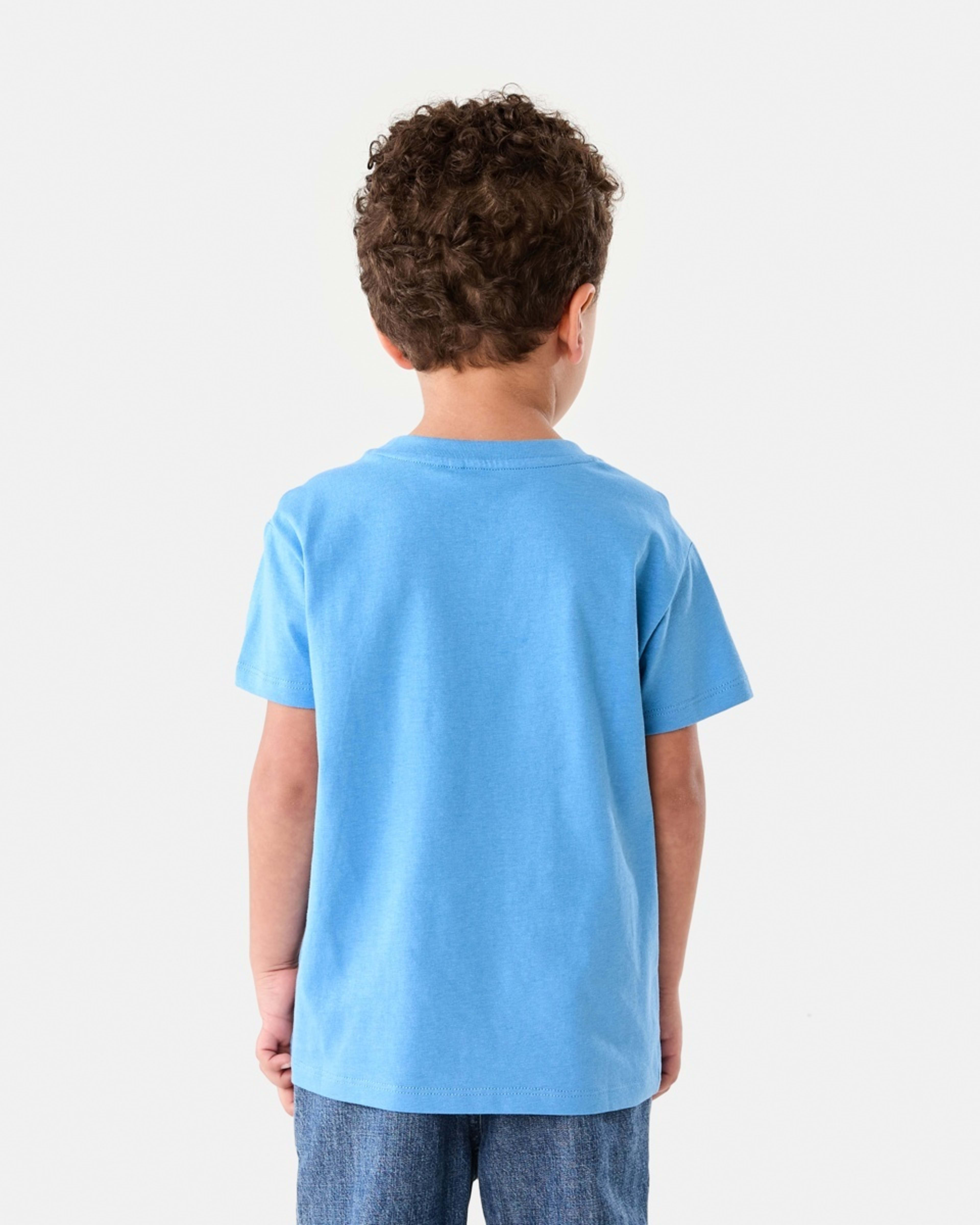 2 Chest Print T-shirt SCRIPT DUDE WASHED BLUE, 2 of 6