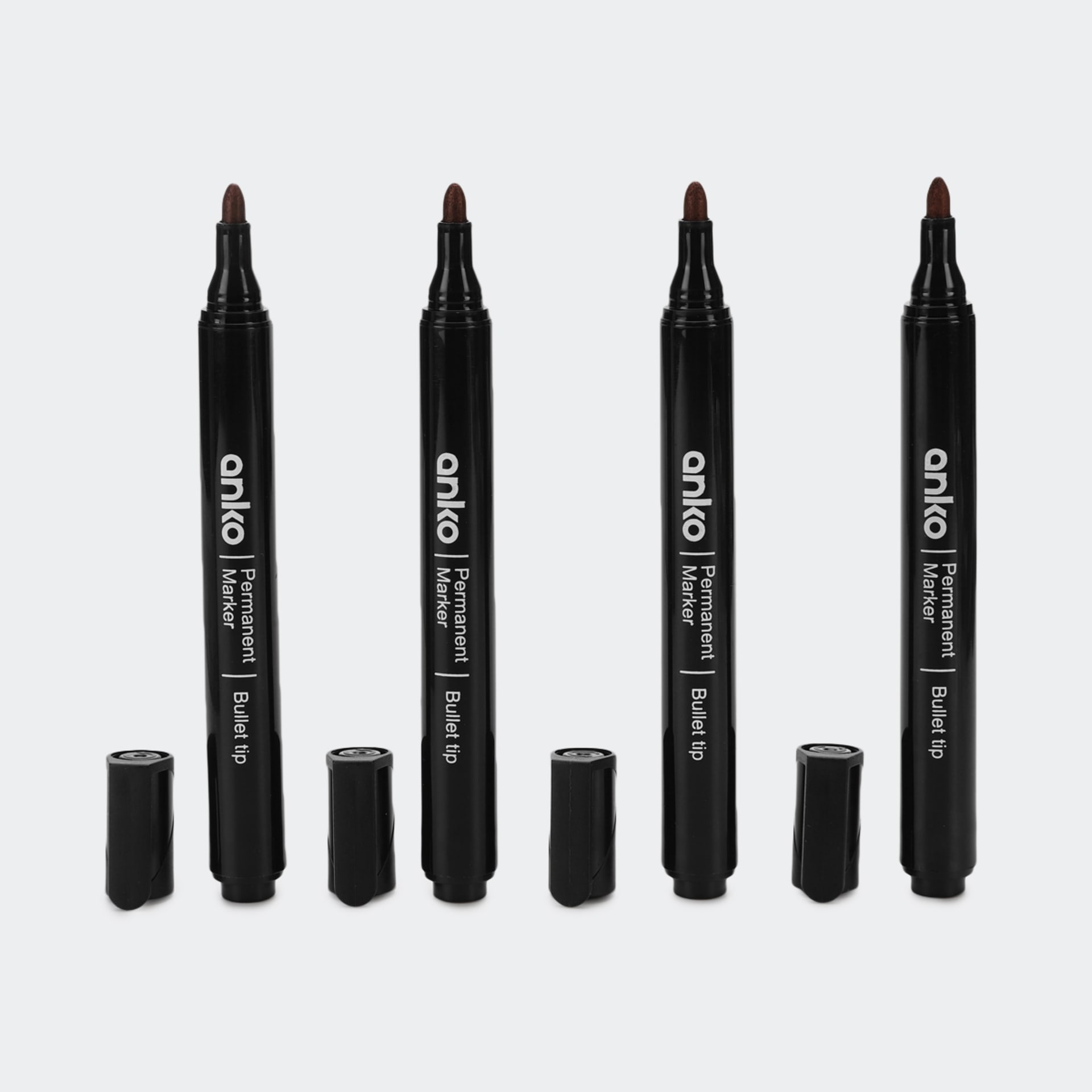 4 Pack Permanent Markers Black Kmart