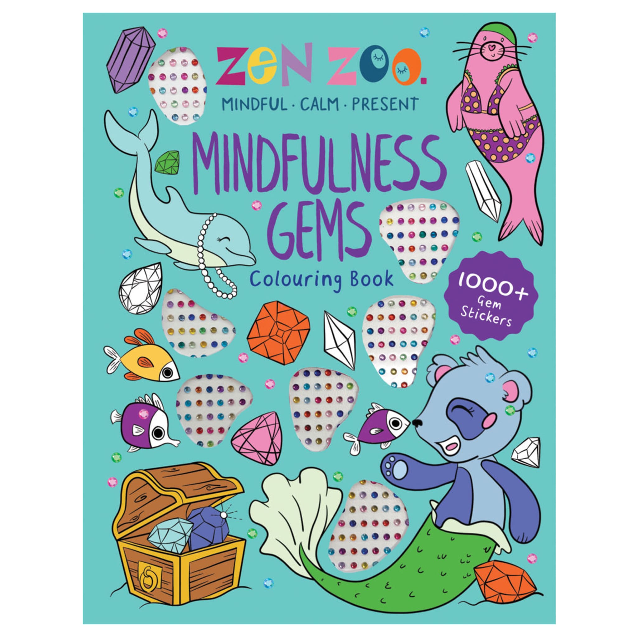 Zen Zoo Mindfulness Gems Colouring Book Kmart