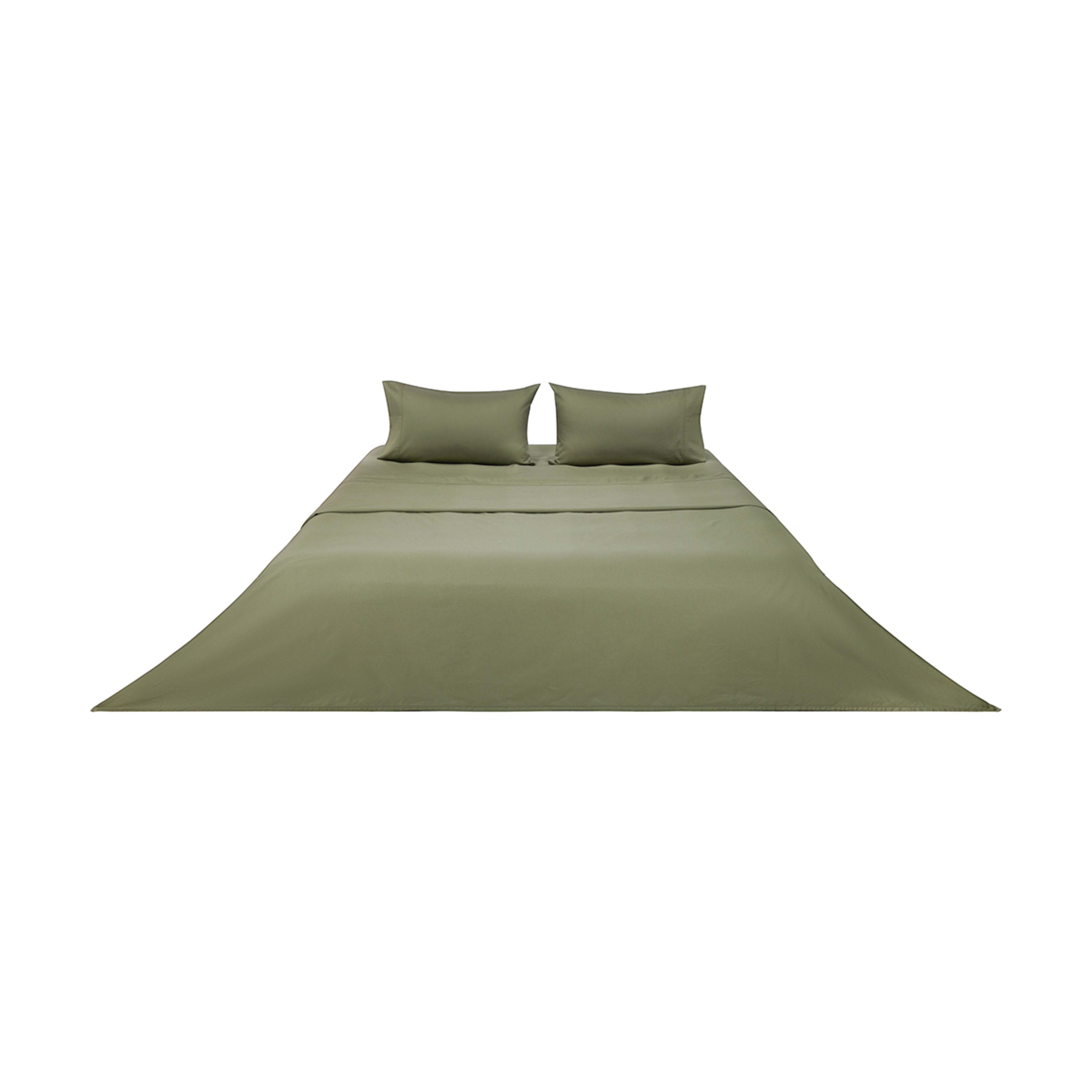 6 500 Thread Count Australian Grown Cotton Sheet Set - Queen Bed, Forest, 6 of 7