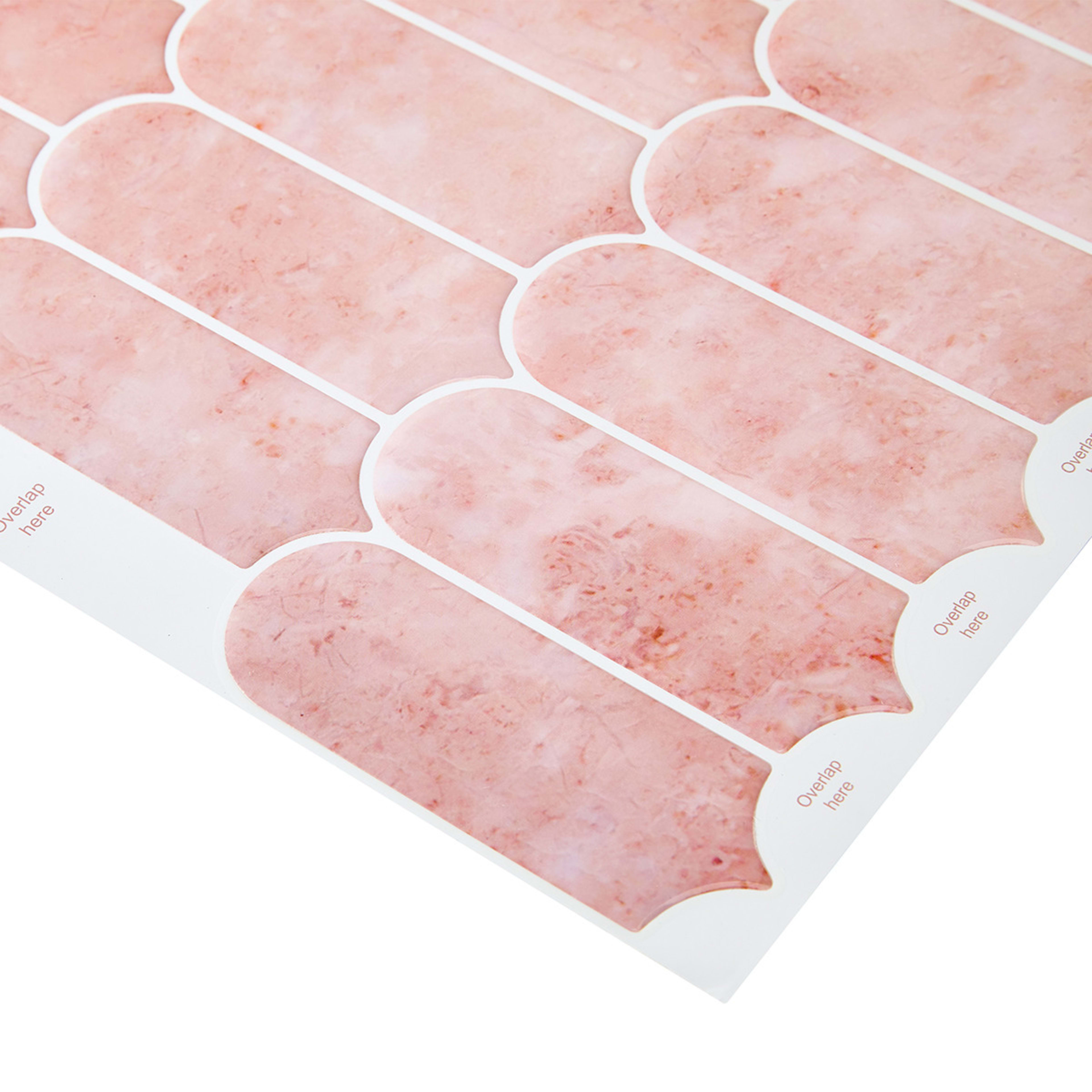 5 Pack Self Adhesive 3D Tiles Pink Marble Look Kmart