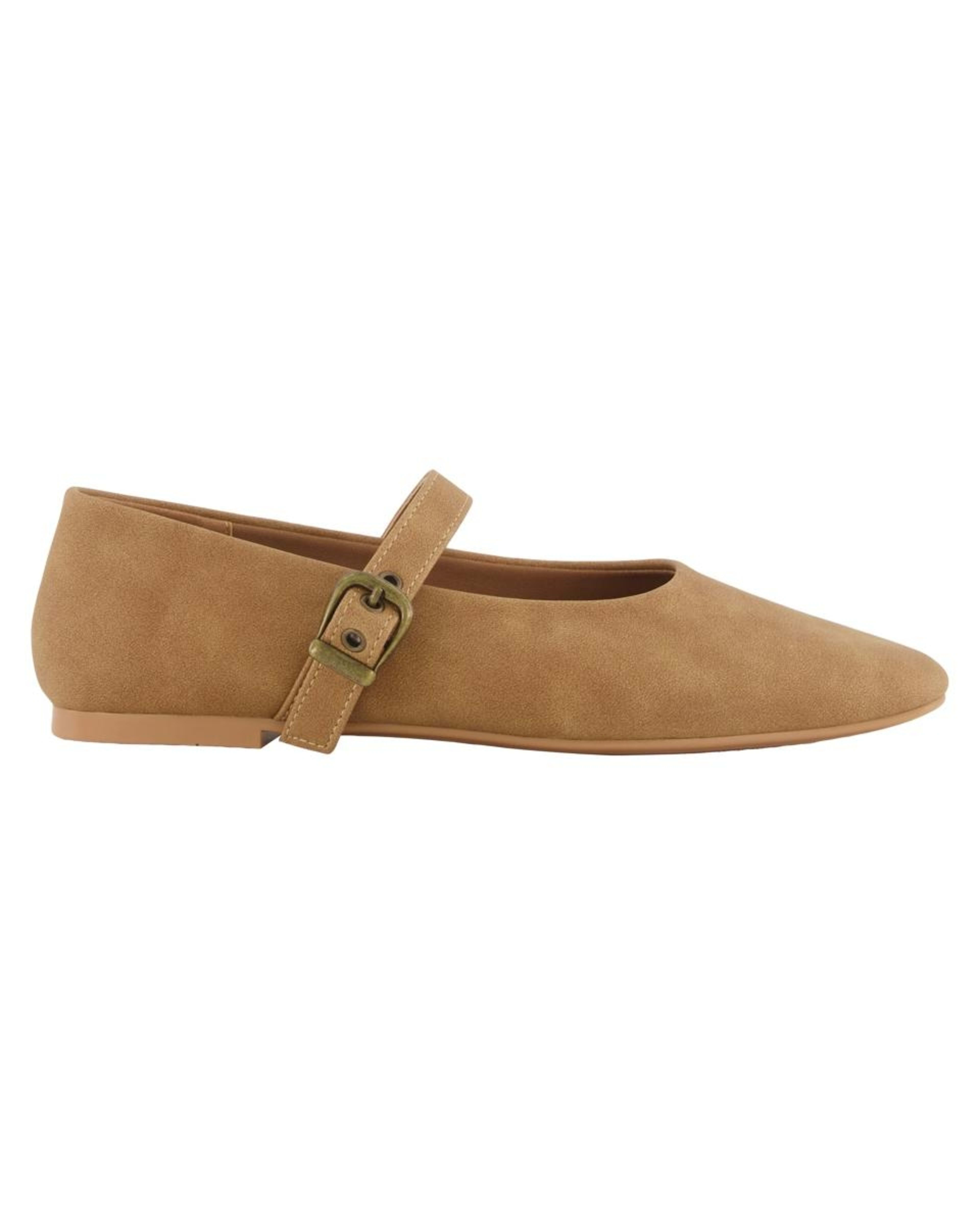 1 Soft Strap Ballet Flats CARAMEL TAN
