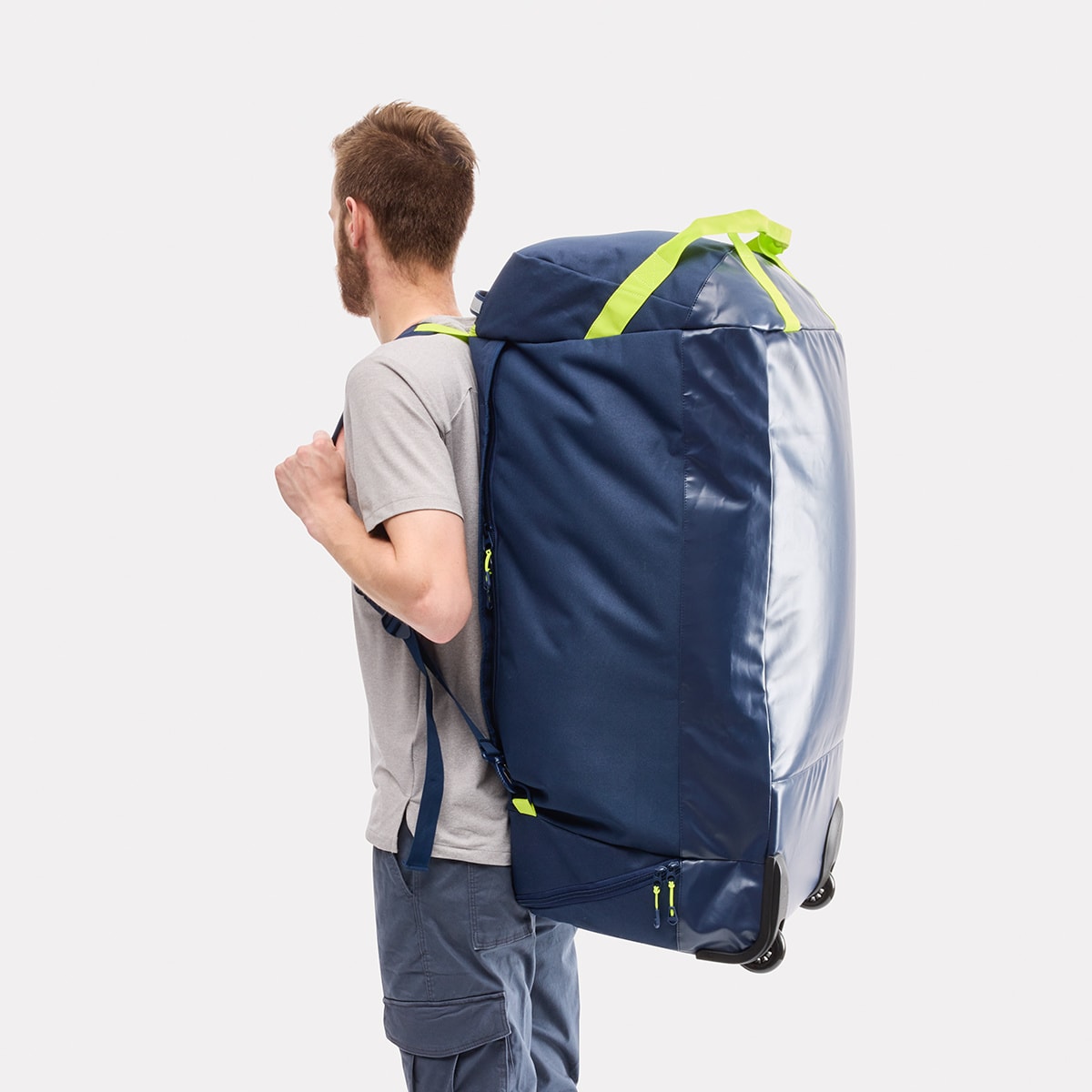 Roll Up Wheeled Travel Duffle Navy Kmart