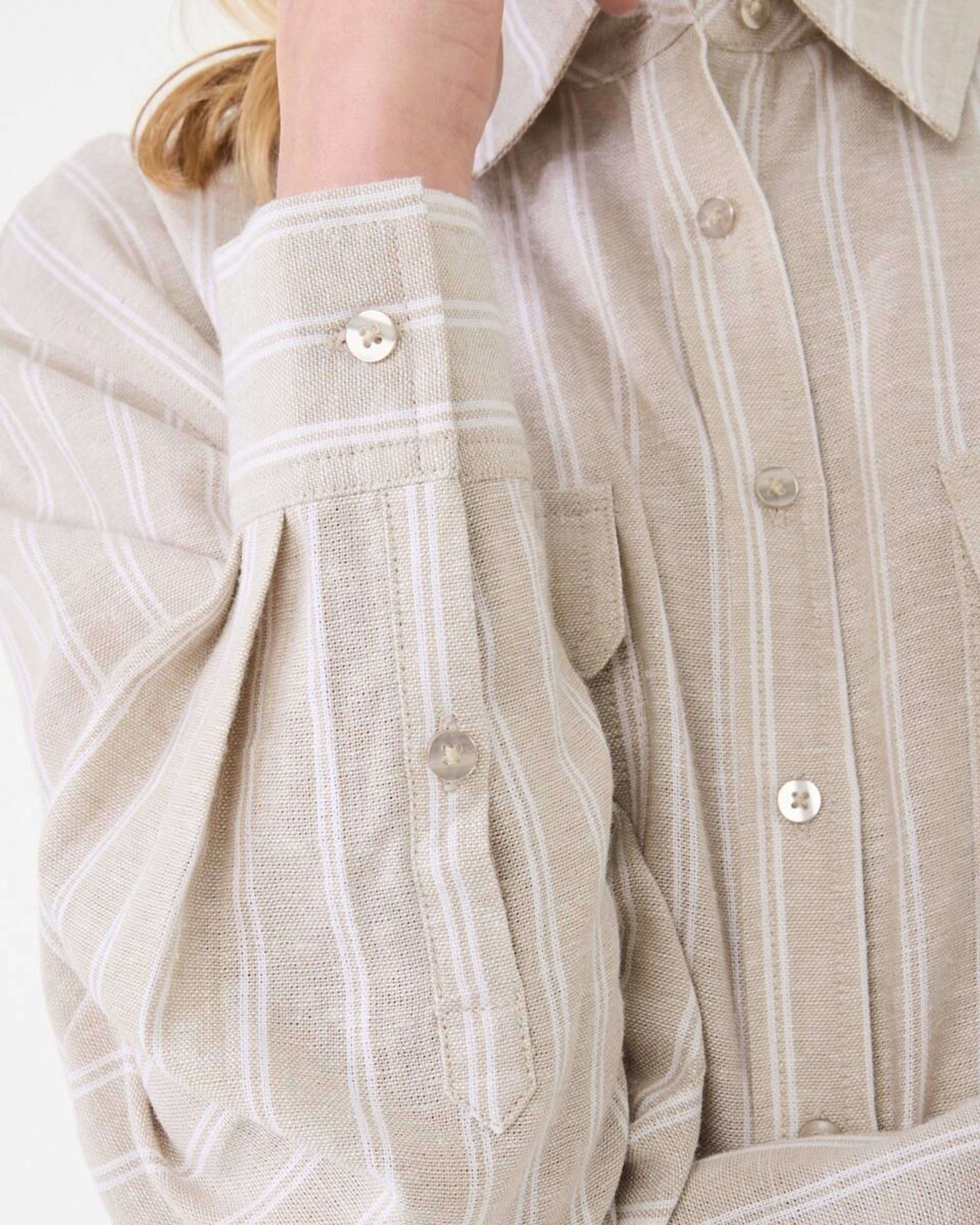 6 Long Sleeve Utility Shirt Gia Stripe, 6 of 6