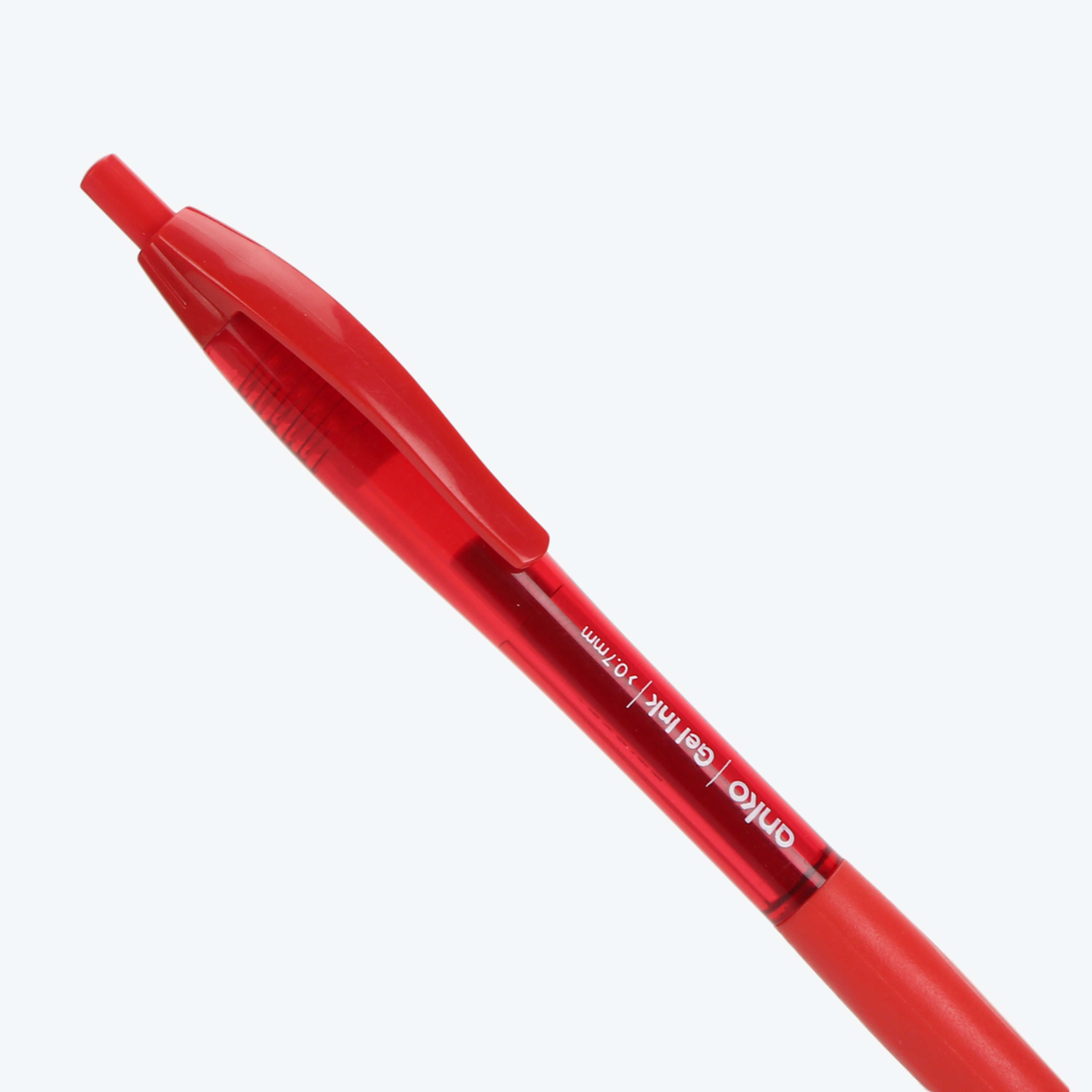 6 Pack Retractable Gel Pens Black, Blue and Red Kmart