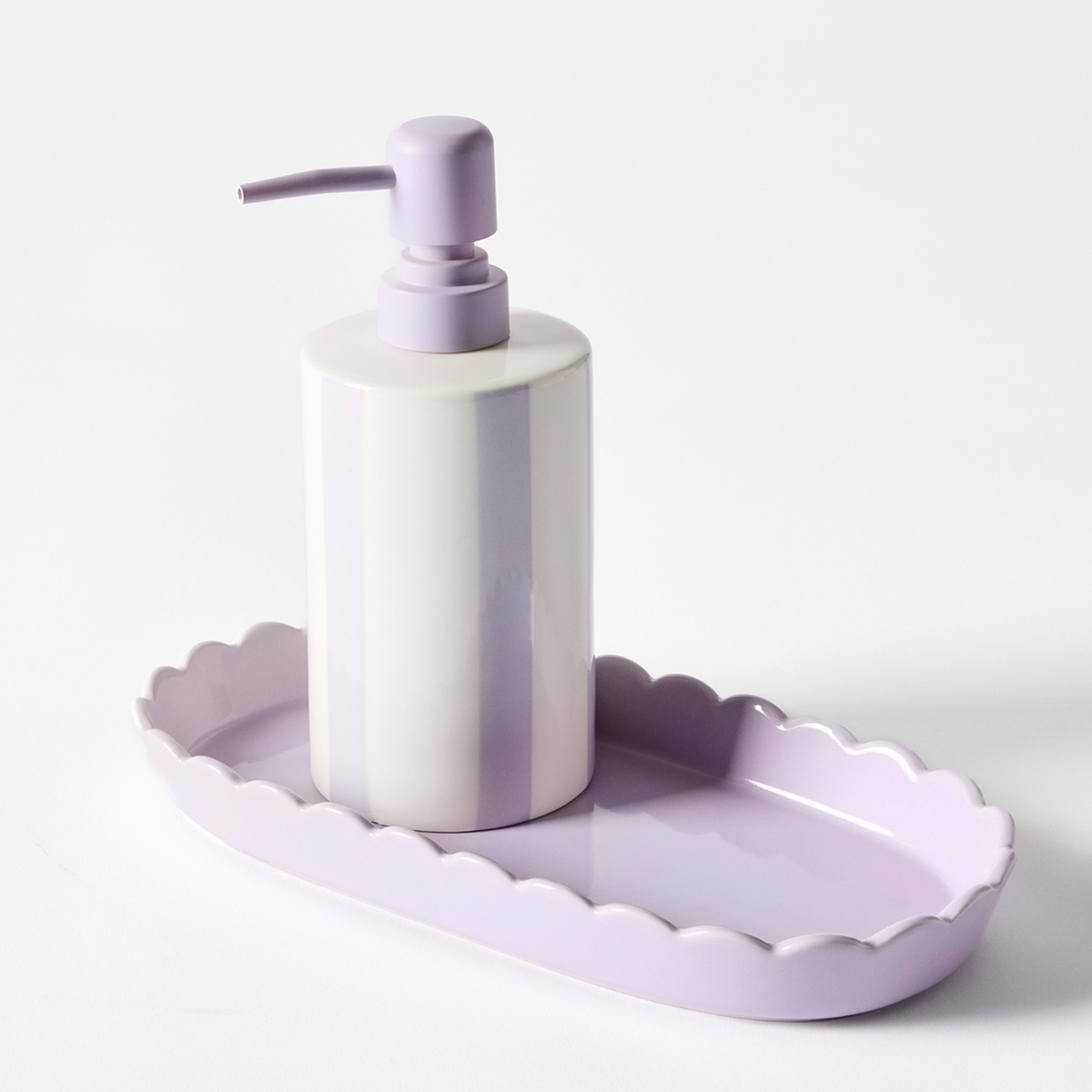 4 Stripe Soap Dispenser - Lilac, 4 of 4