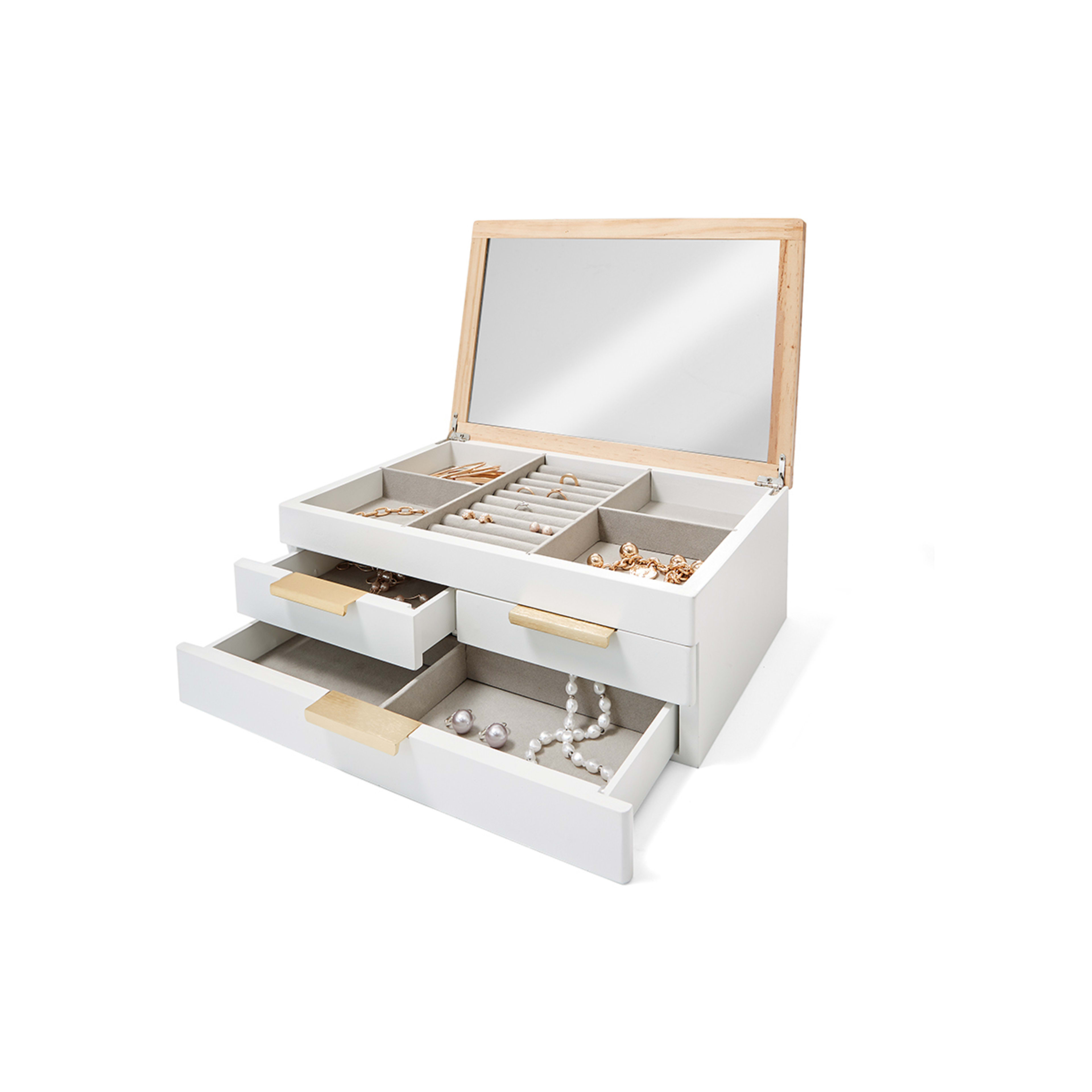 3 Tier Oak Look Jewellery Box Kmart