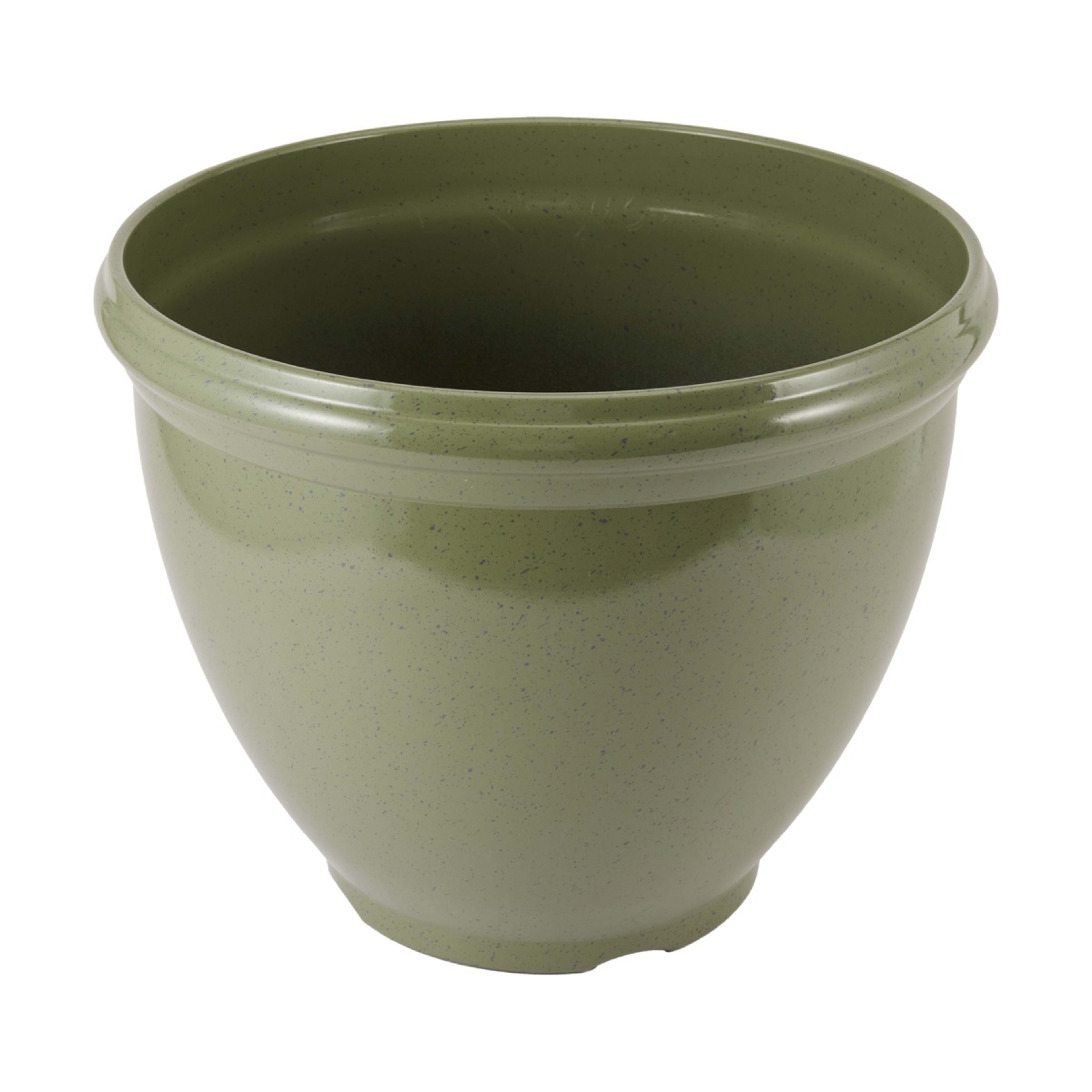 1 40cm Glazed Look Plastic Pot