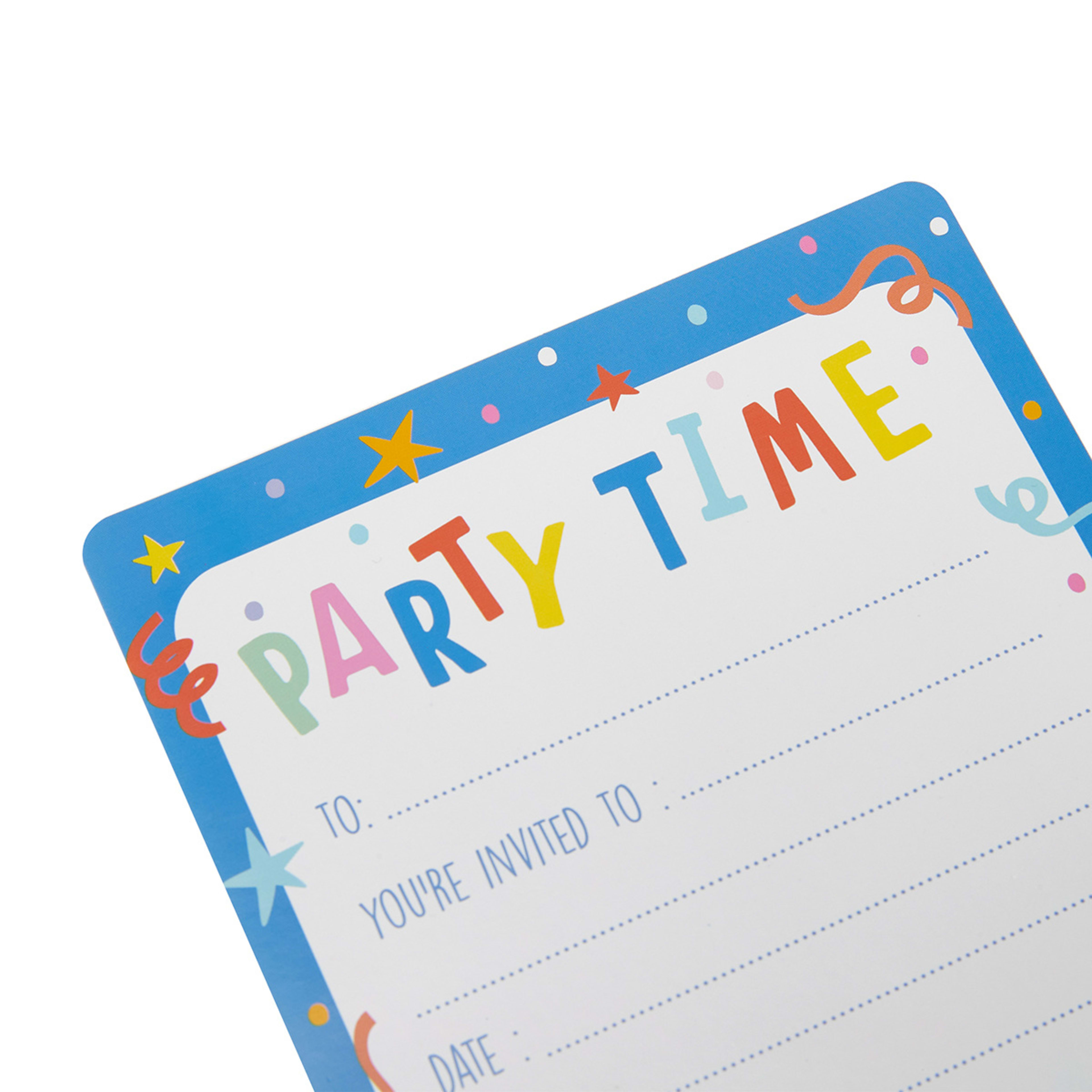 8 Pack Party Time Invitations Kmart