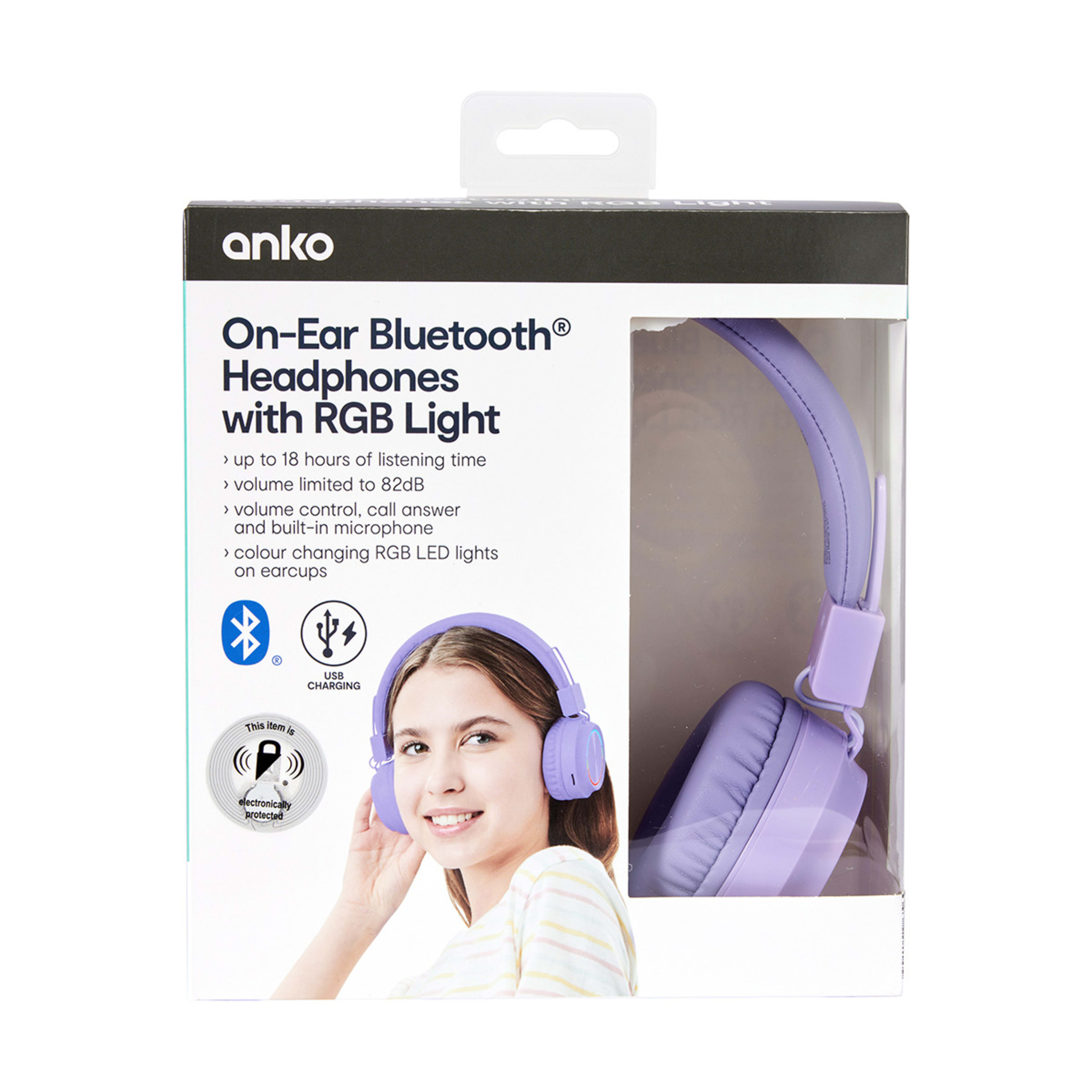 10 Buddy Light Up Bluetooth Headphones - Lilac, 10 of 10