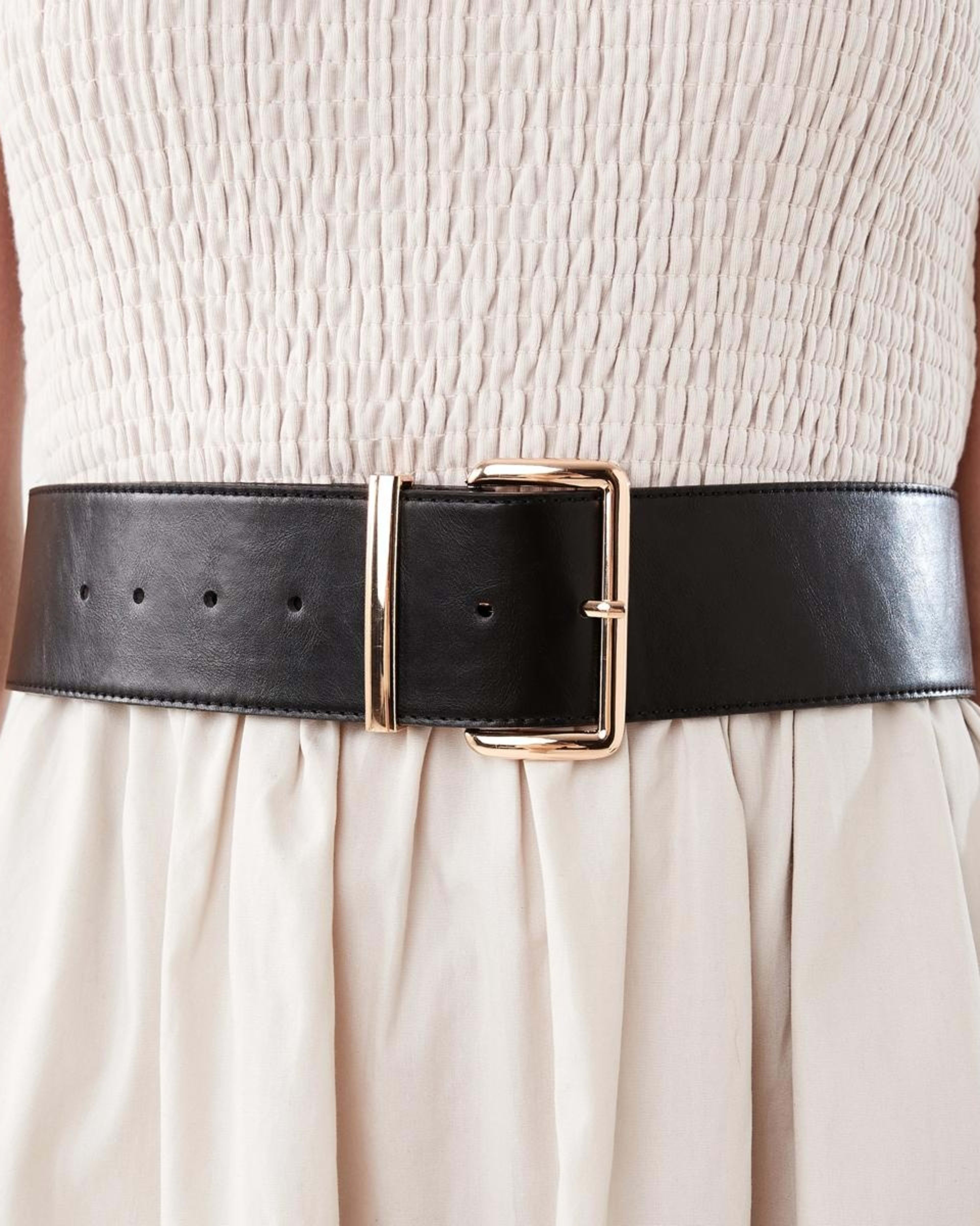3 Wide Waist Belt BLACK, 3 of 4